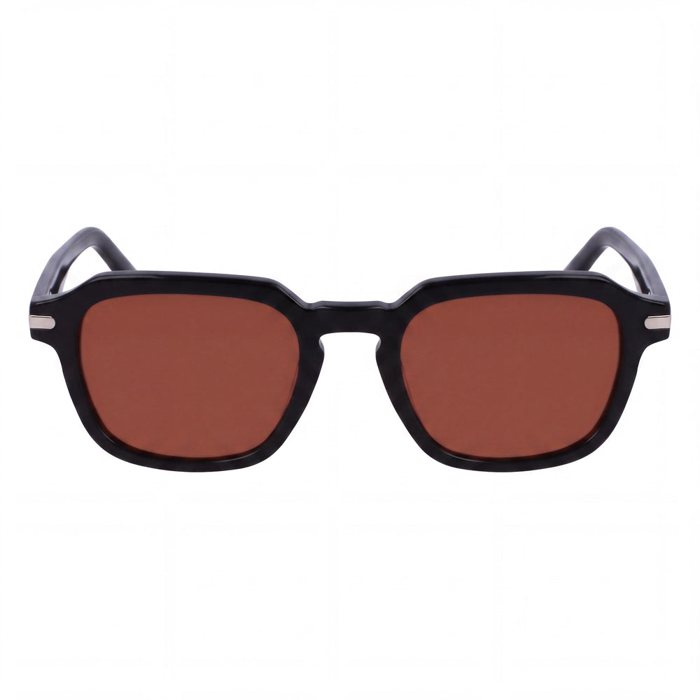 Salvatore Ferragamo Modern Women's Sunglasses, featuring a Black Acetate Frame and Black Lenses, 52mm