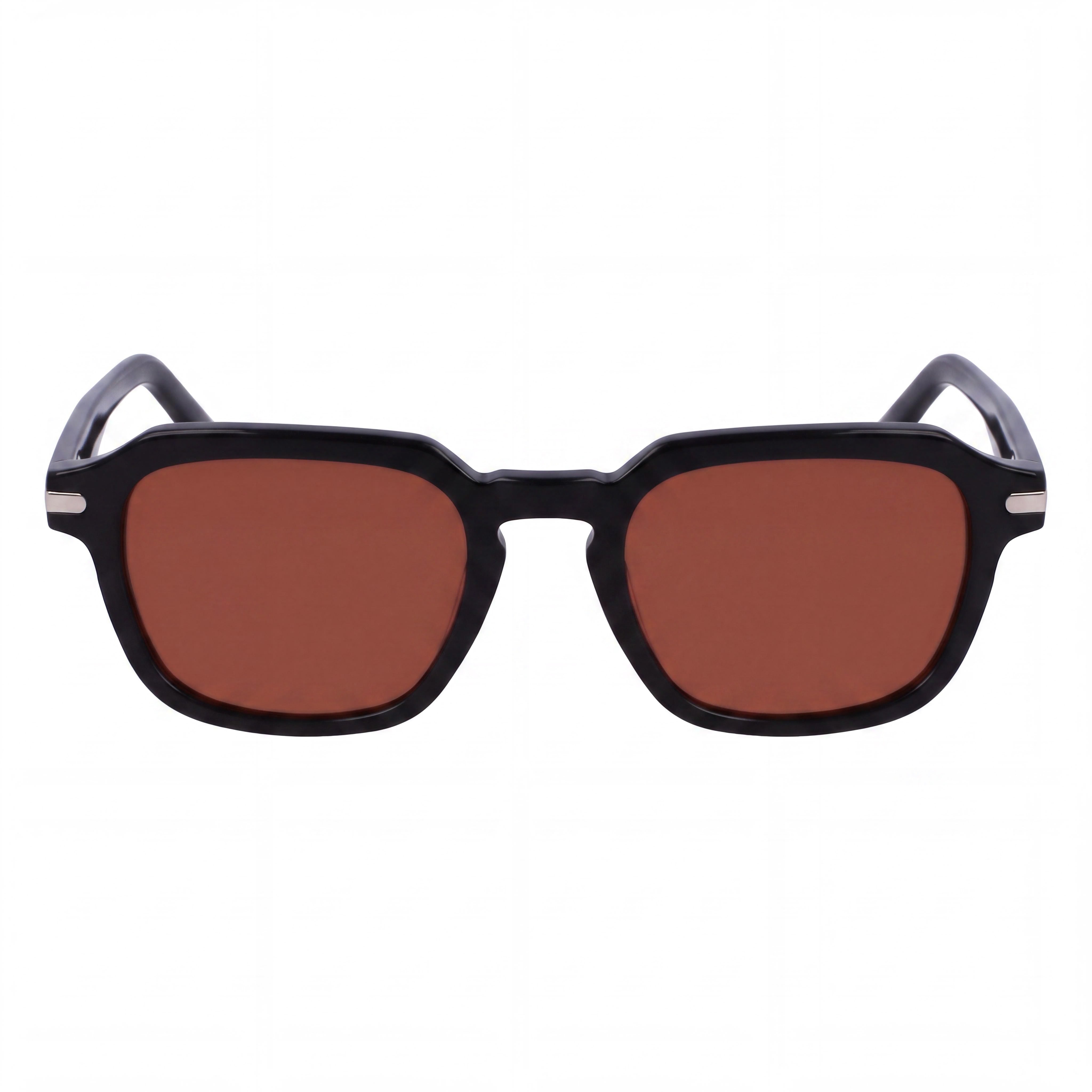 Salvatore Ferragamo Modern Women's Sunglasses, featuring a Black Acetate Frame and Black Lenses, 52mm, Photo 2