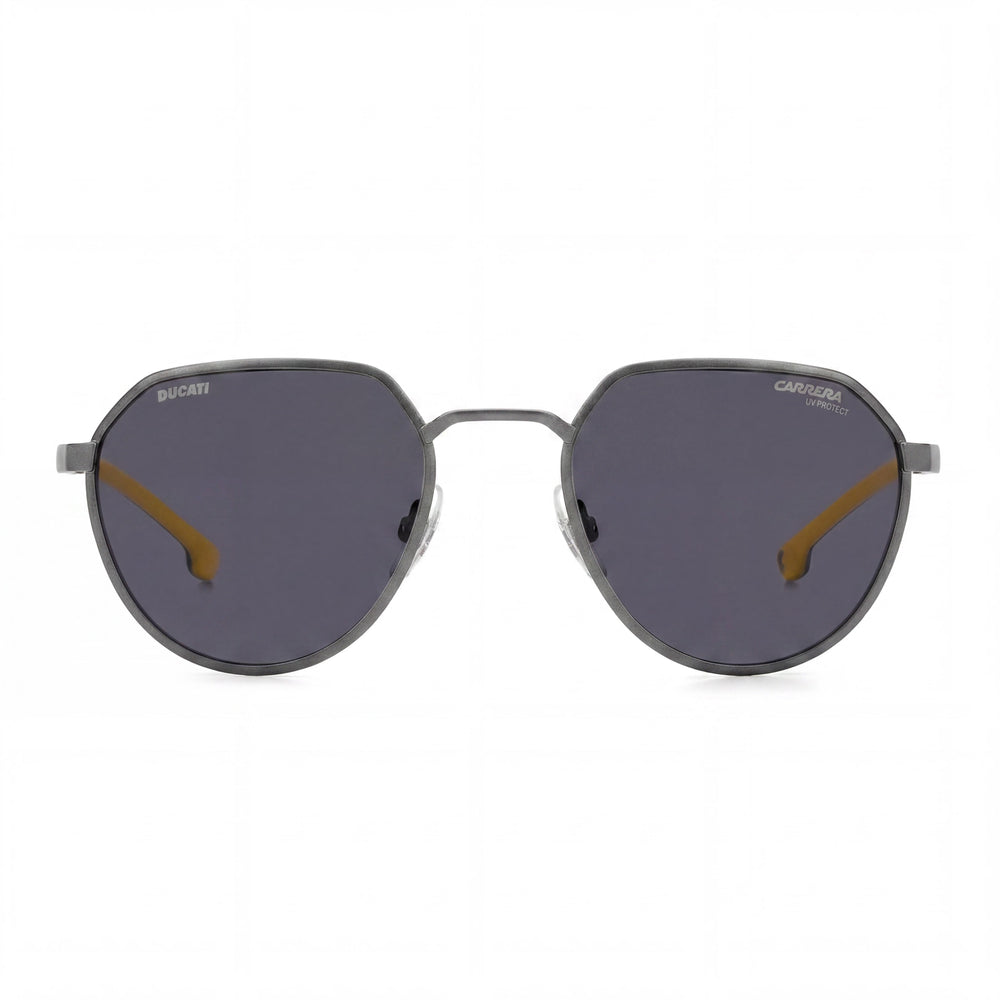 CARRERA DUCATI Men's Casual Metal Frame Sunglasses, Matte Dark Ruthenium, Polycarbonate Lenses, 52mm