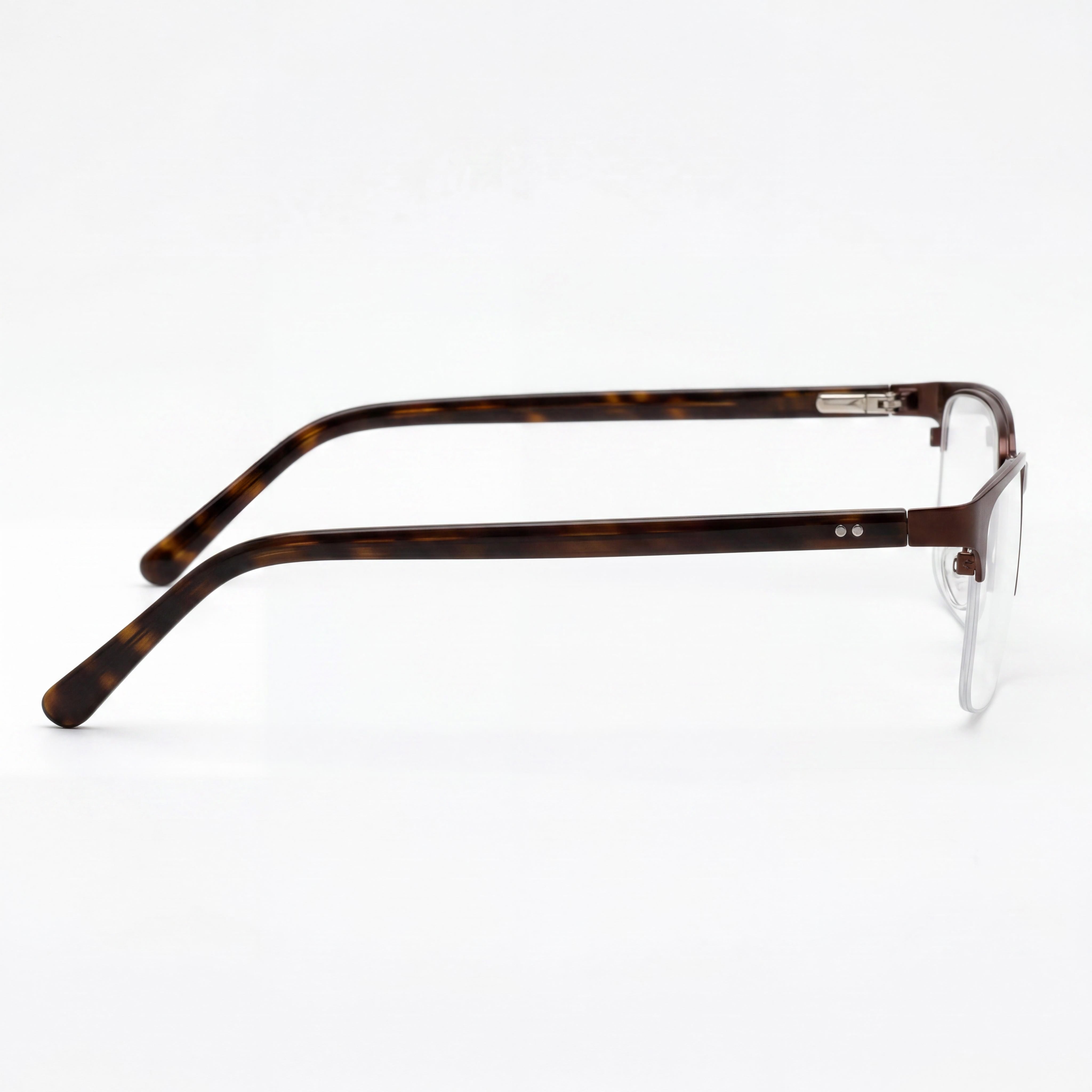 Chesterfield Classic Men’s Brown Metal Eyeglasses Frames with Polycarbonate Lenses, Size 57-18-150, Photo 3