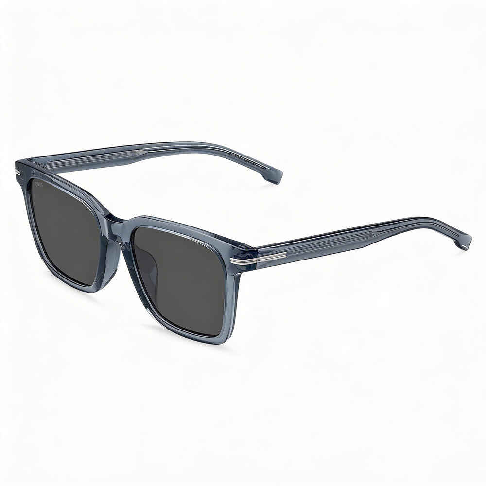 Gafas de sol Hugo Boss Modern para hombre, armazón azul de acetato, lentes de policarbonato con protección UV, 54 mm