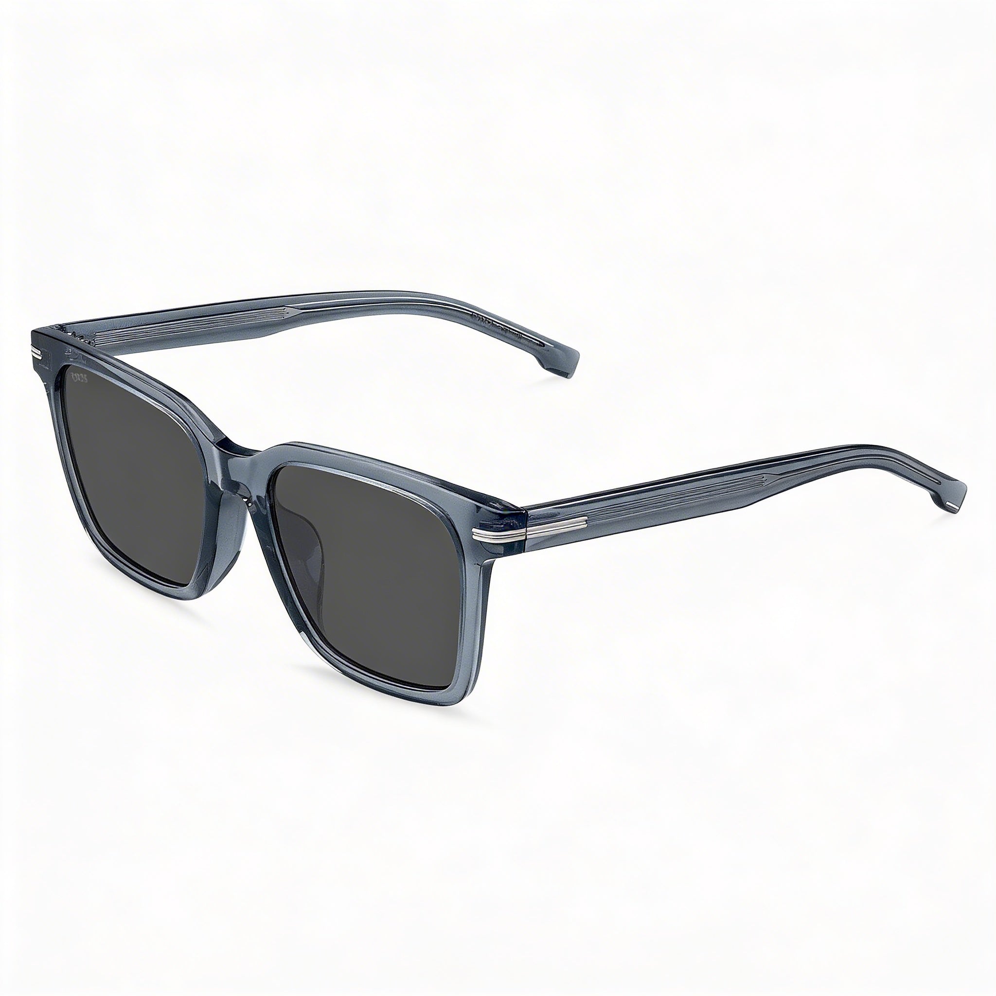 Gafas de sol Hugo Boss Modern para hombre, armazón azul de acetato, lentes de policarbonato con protección UV, 54 mm, Photo 3