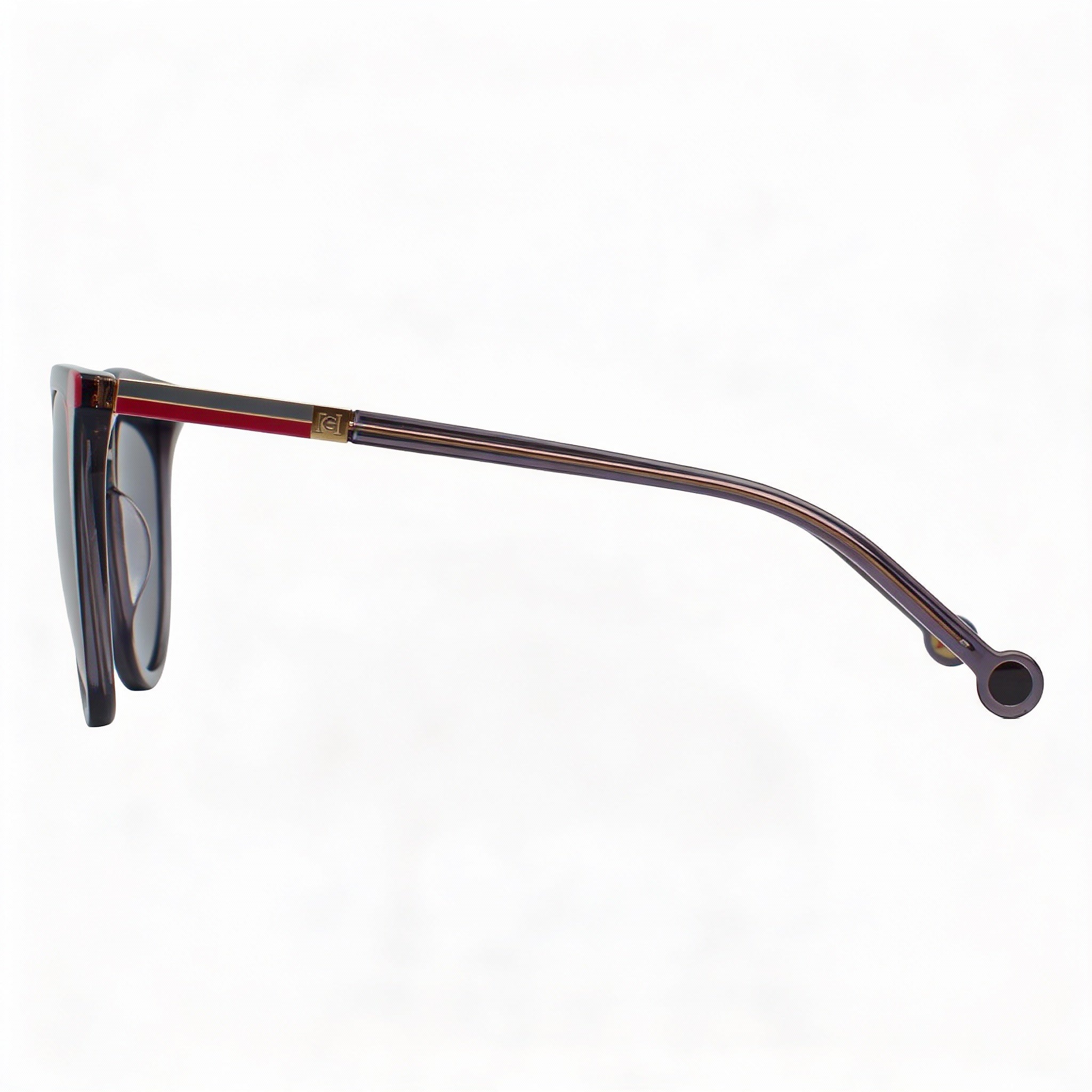 Gafas de sol Carolina Herrera para mujer, estilo casual, cuadradas, suaves, de acetato gris y rosa con protección UV, ancho de lente de 54 mm, Photo 3
