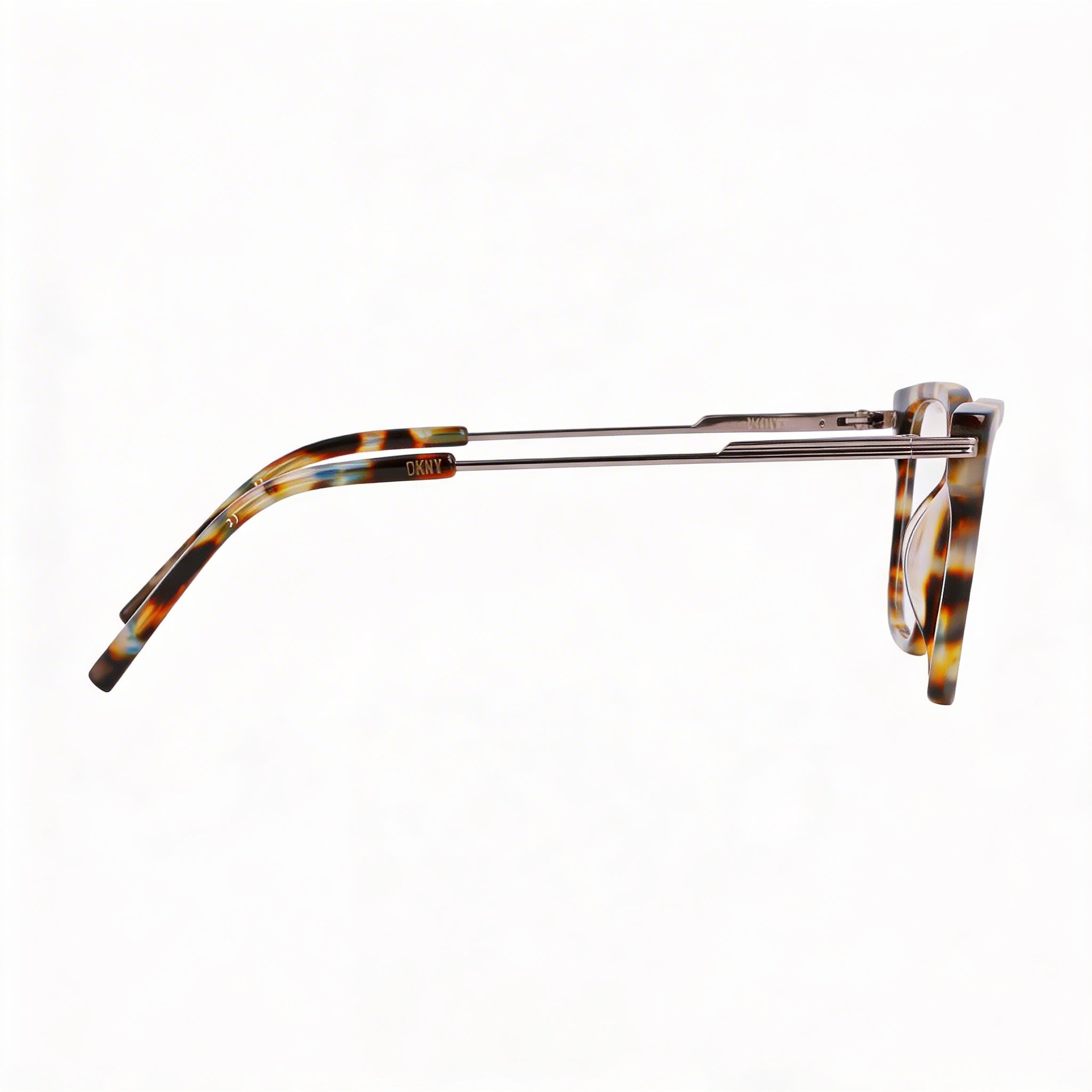 DKNY Women's DK7012 Classic Style Acetate Frame Non-Polarized Sunglasses Bone/Ink Tortoise 53mm, Photo 2