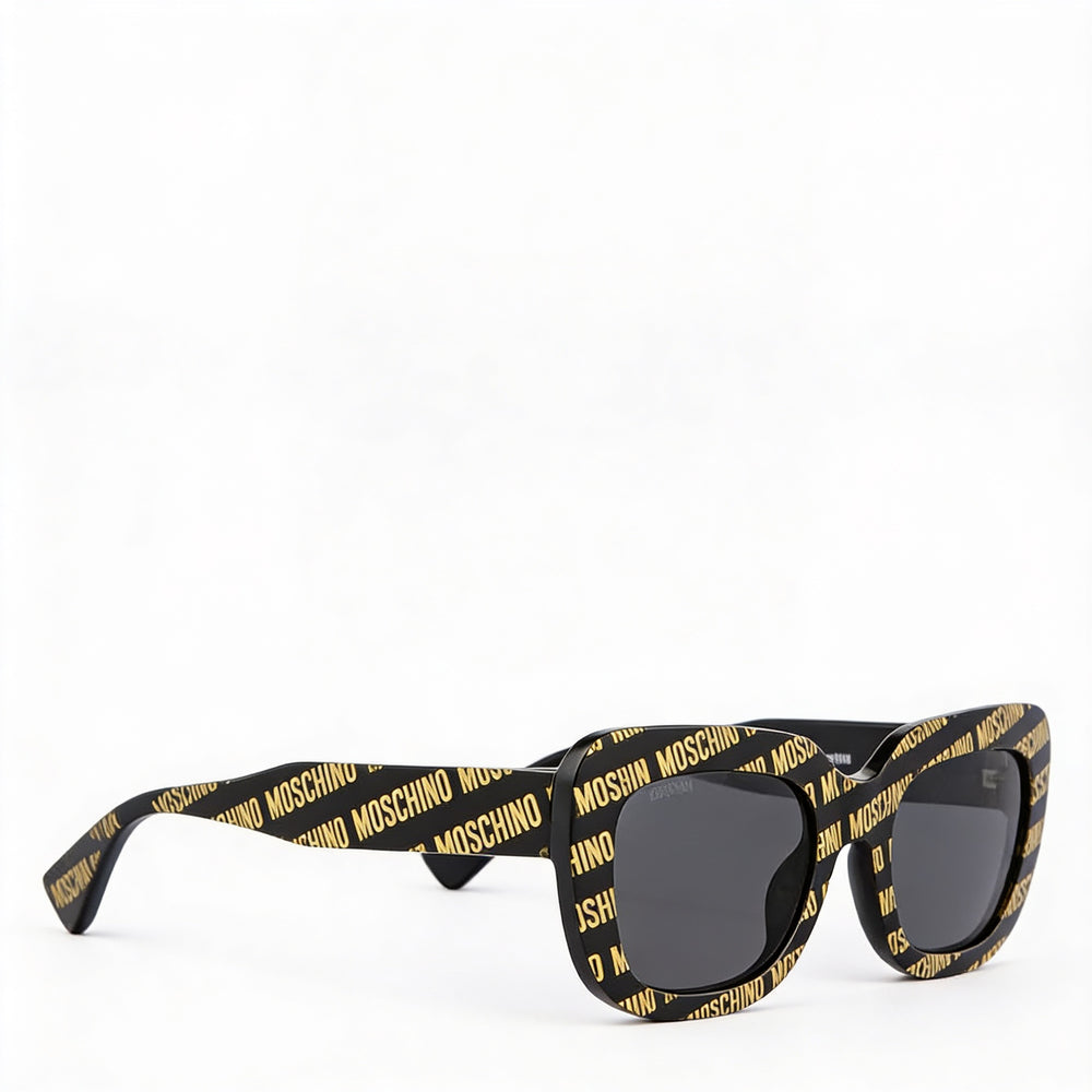 Moschino MOS132/S Women's Butterfly Plastic Frame Pattern Black Lenses 100% UV Sunglasses 53mm