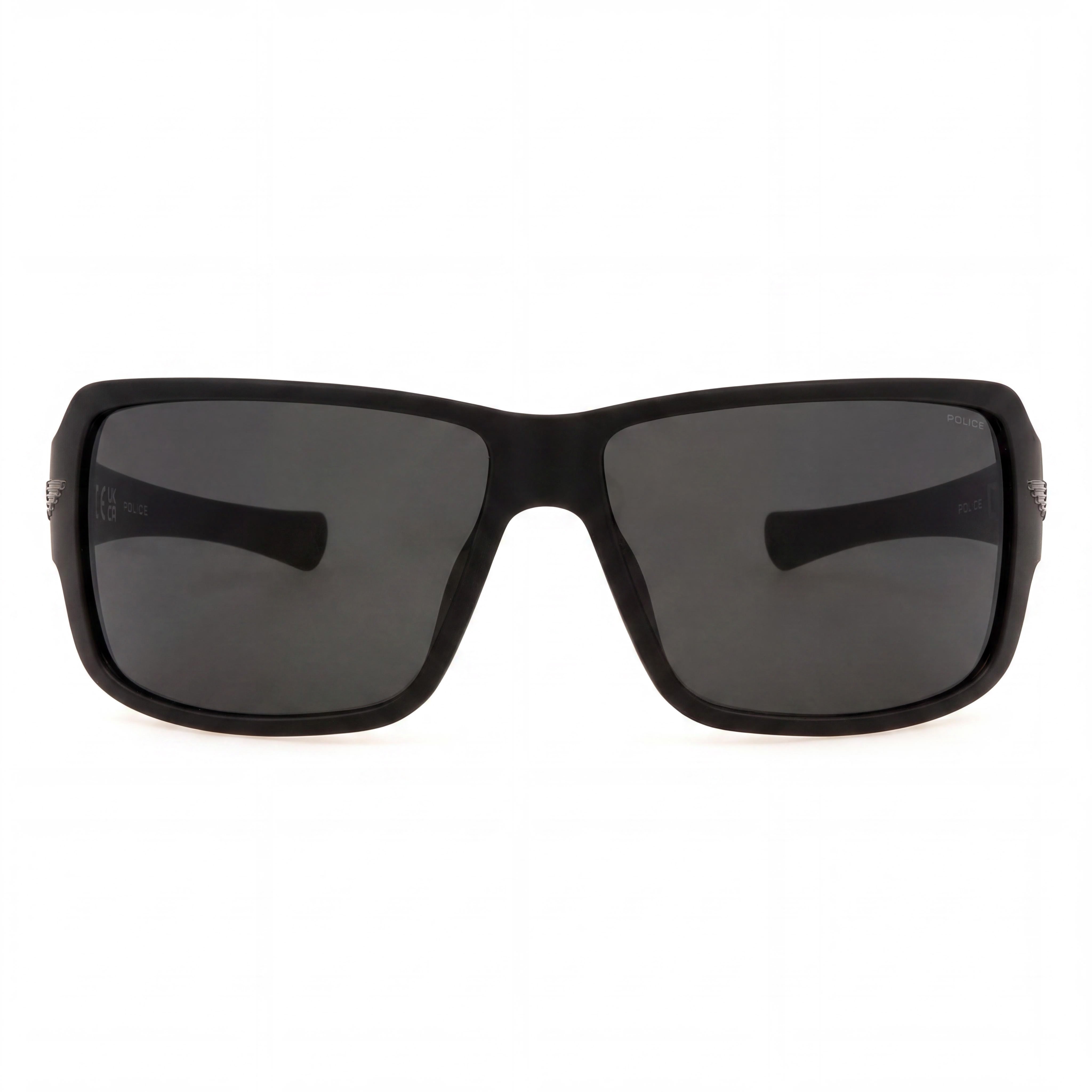 Gafas de sol Police Casual para hombre con montura inyectada, montura negra mate, lentes de policarbonato ahumado, 65-14-115 mm, Photo 2