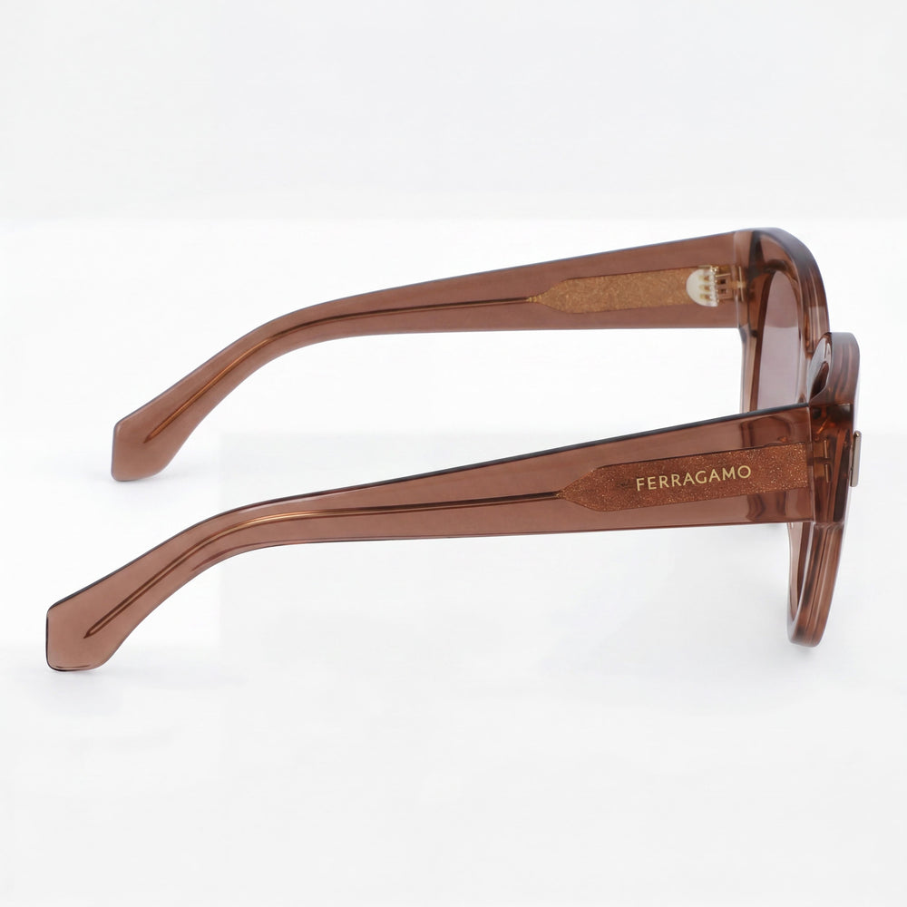 Salvatore Ferragamo Sf2007s Women's Transparent Nude Pink Acetate UV Protection Sunglasses 51mm