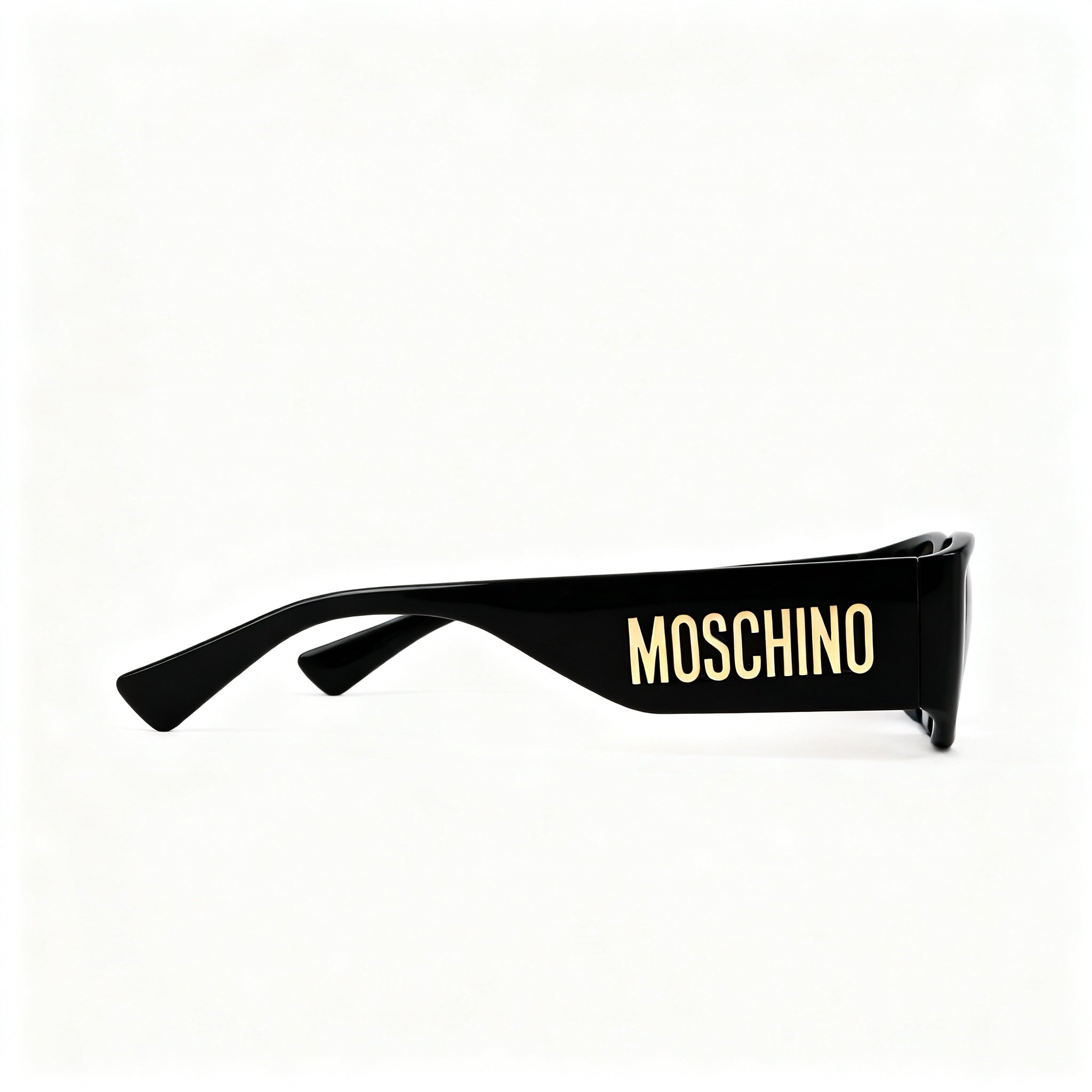 Moschino MOS145/S Casual Unisex Black Cellulose Propionate Frame Grey Non-Polarized UV Sunglasses 55-18-135, Photo 3