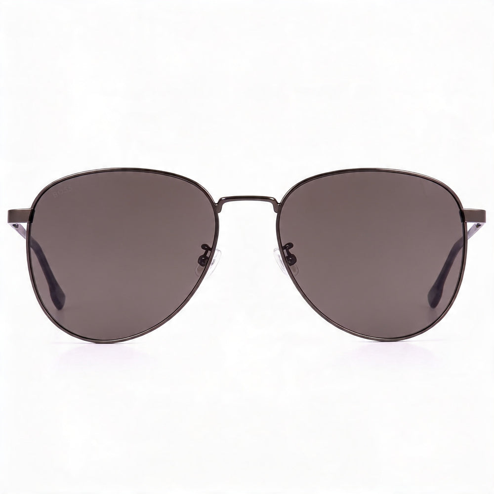 HUGO BOSS Boss 1536/f/s Gafas de sol de acero inoxidable con montura oscura rutenio negro modernas para hombre de 57 mm