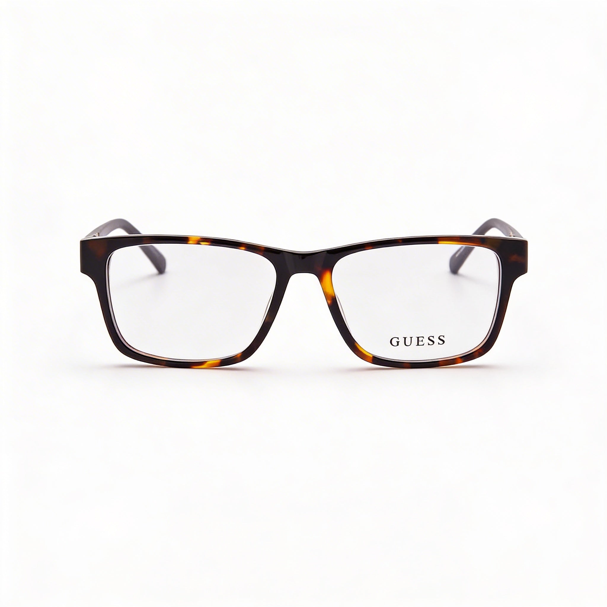Gafas GUESS Gu50018 de diseño para hombre, montura de plástico color Havana oscuro con lentes de policarbonato de 52 mm, Photo 3