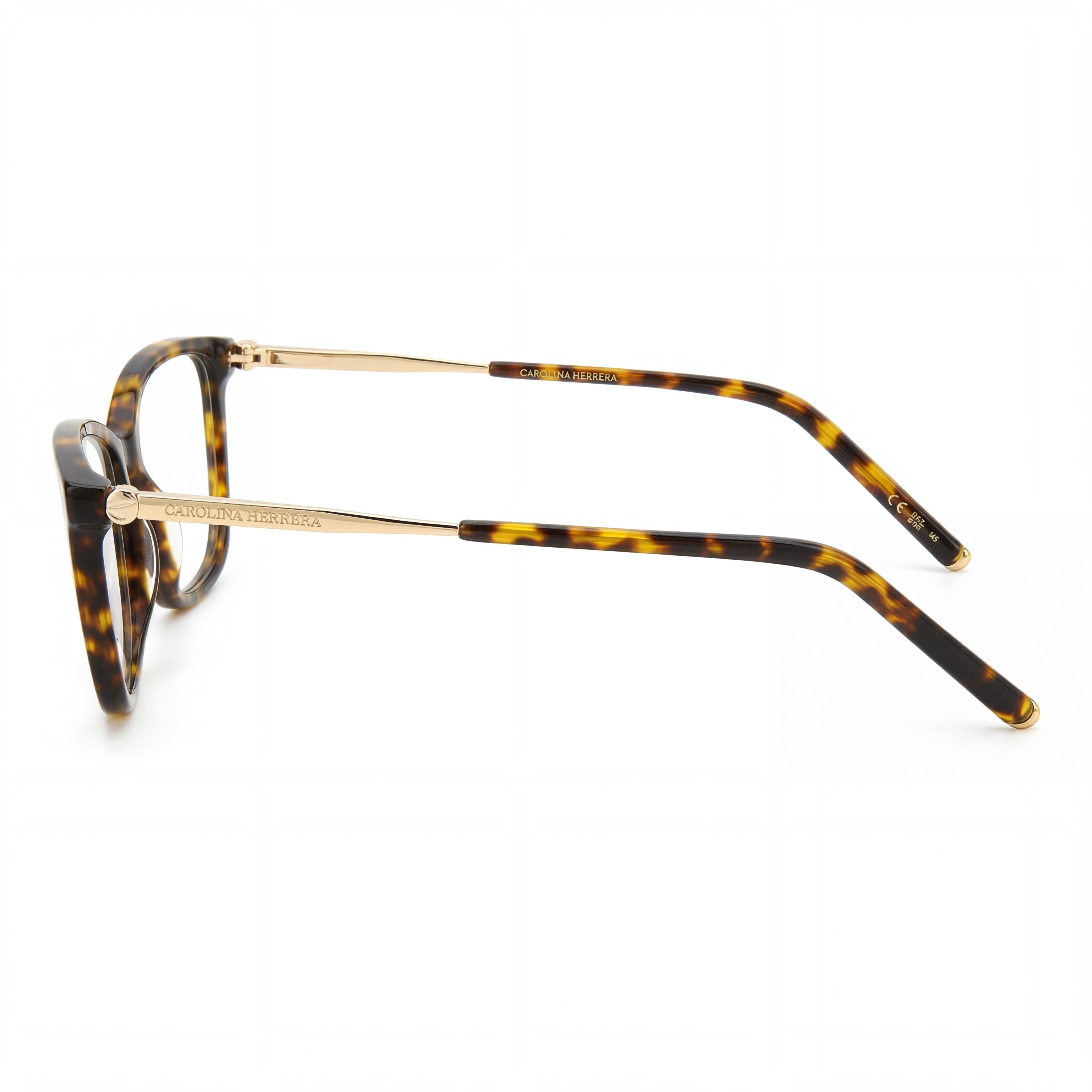 Gafas de sol Carolina Herrera Her 0197 para mujer con montura de plástico dorado habana y lentes no polarizadas de 54 mm, Photo 2