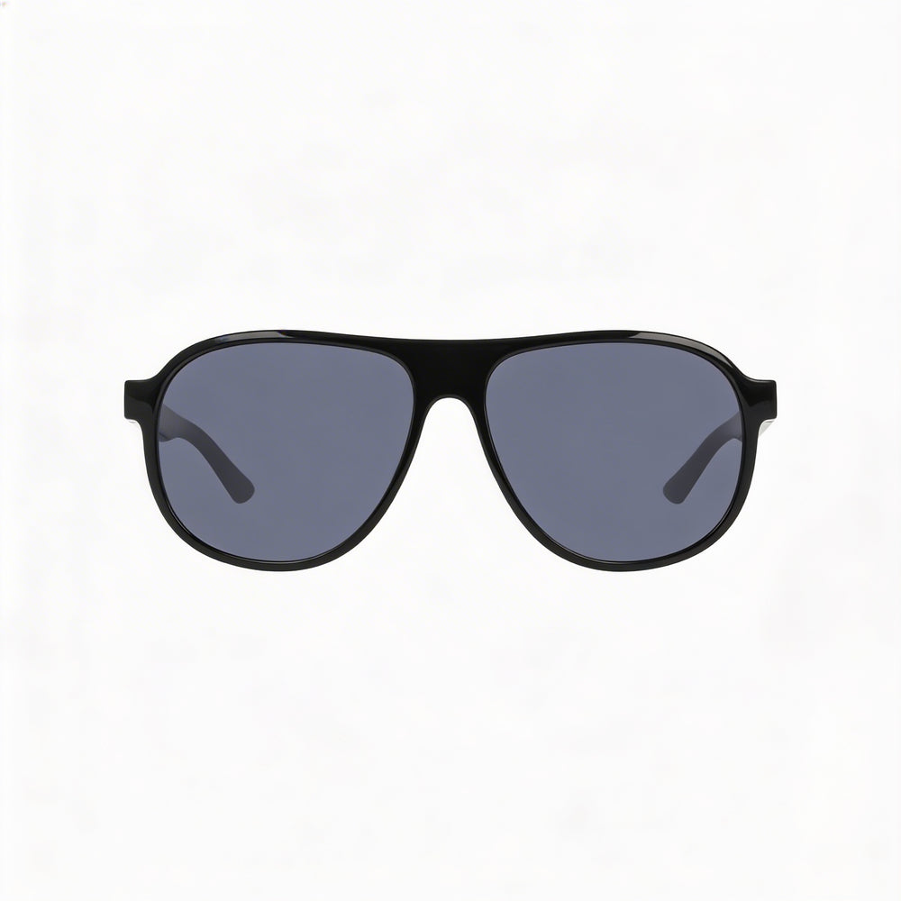 Nike Vintage Icon Unisex Black Grey Plastic Frame Sunglasses with Dark Gray Lenses, 100% UV Protection, 59-15-145