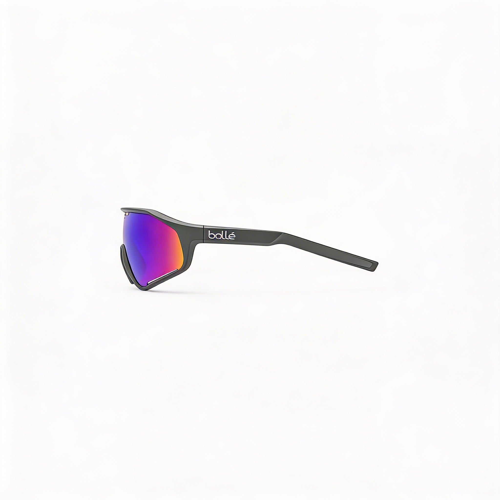 bollé Unisex Titanium Matte Frame Shatter Resistant Sunglasses, 100% UV, Volt Ultraviolet Lenses, 55mm, Photo 2