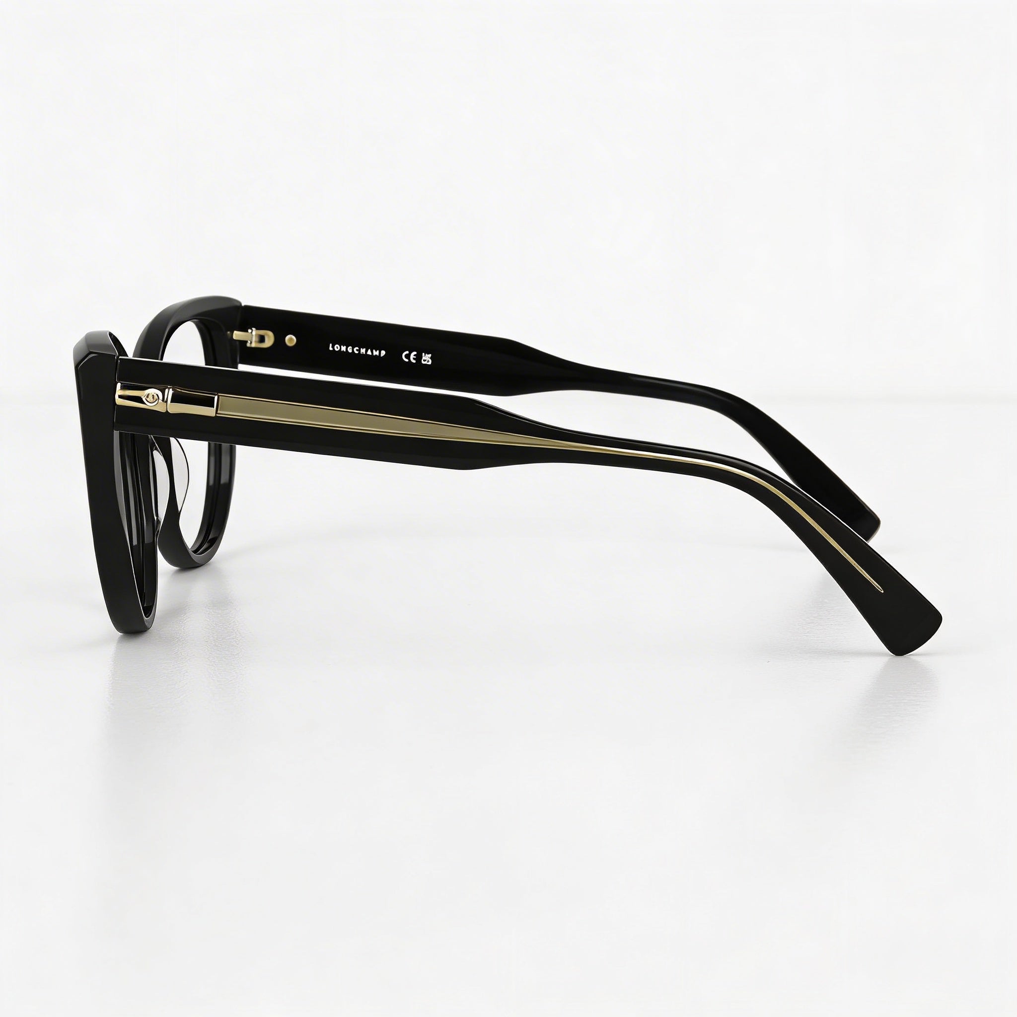 Longchamp Lo2771 Women's Black Plastic Frame Eyeglasses with 52mm Lens, 16mm Bridge, 140mm Temples, Photo 3