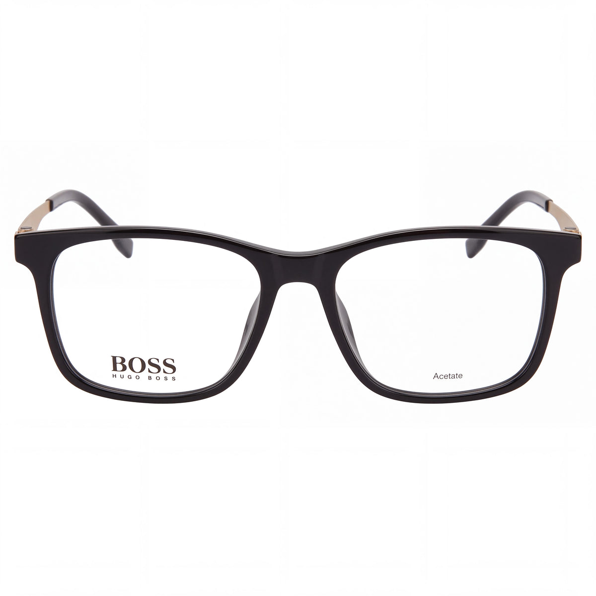 BOSS Audio Systems B1343f Unisex Rectangular Acetate & Stainless Steel Black Gold Optical Eyeglass Frames 54mm, Photo 2