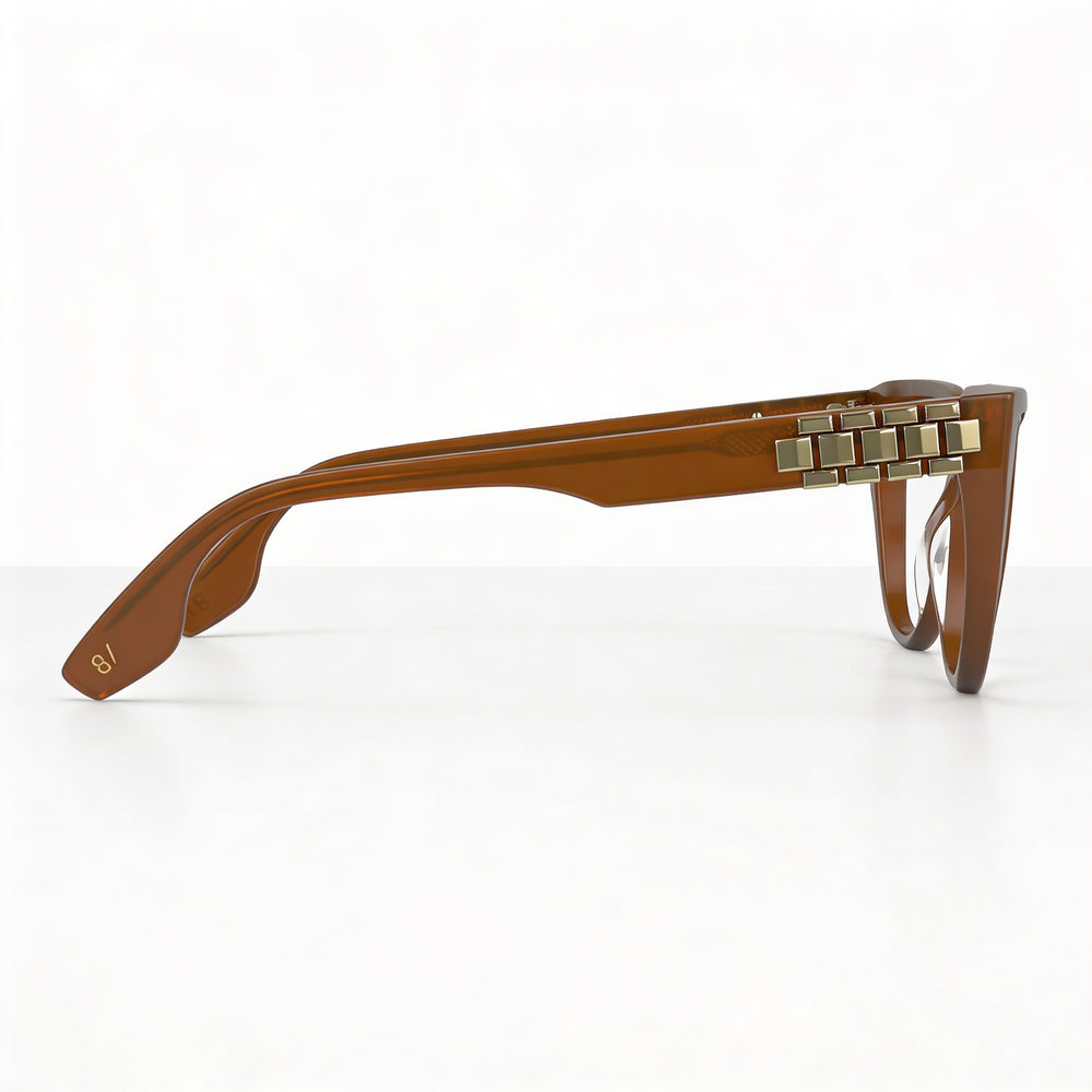 Victoria Beckham Modern Women's Acetate Sunglasses featuring Caramel Frame and Caramel Polycarbonate Lenses 54mm