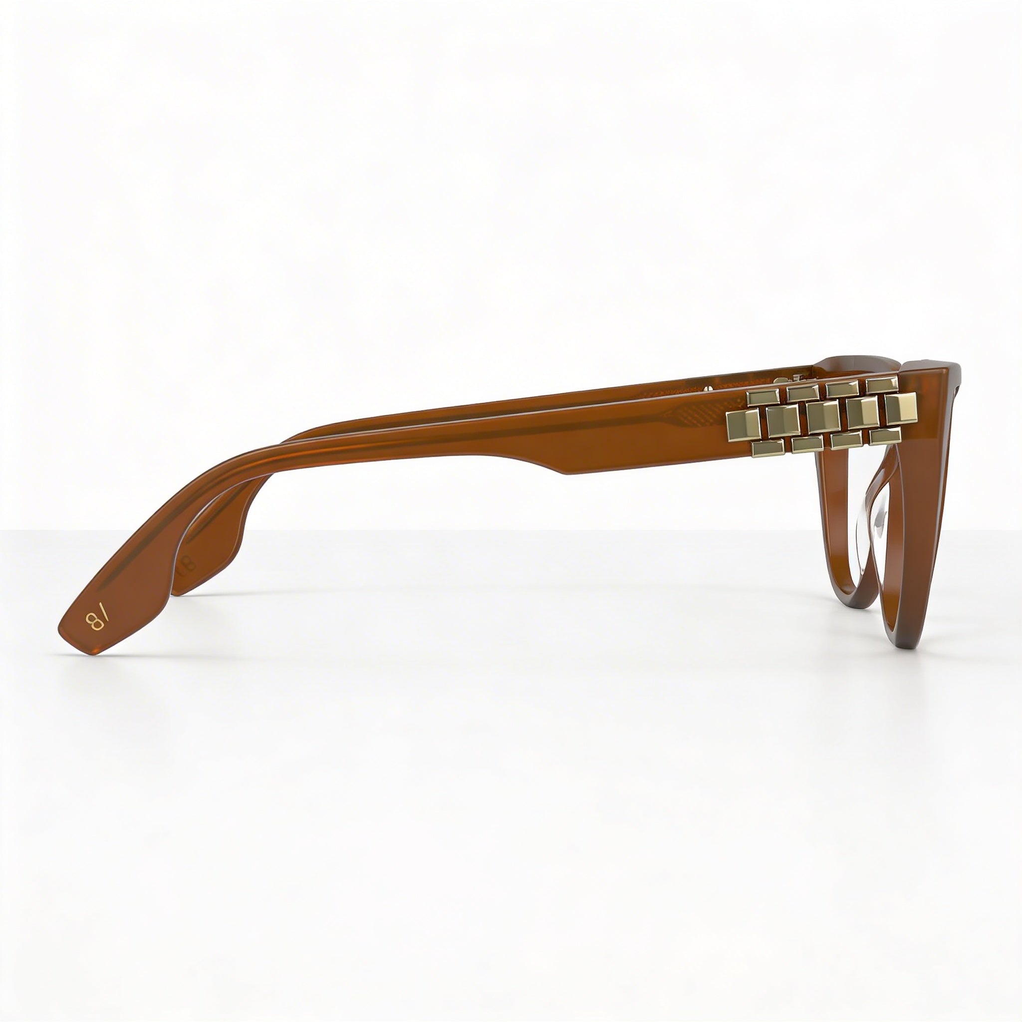 Victoria Beckham Modern Women's Acetate Sunglasses featuring Caramel Frame and Caramel Polycarbonate Lenses 54mm, Photo 3