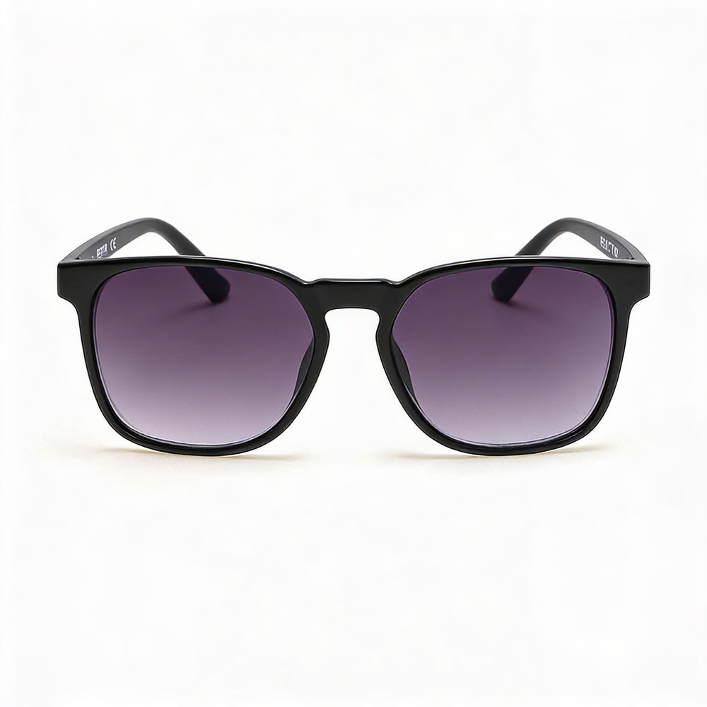 Gafas de sol Kenneth Cole de hombre, deportivas, con montura de plástico negro y lentes de humo no polarizadas, 53 mm