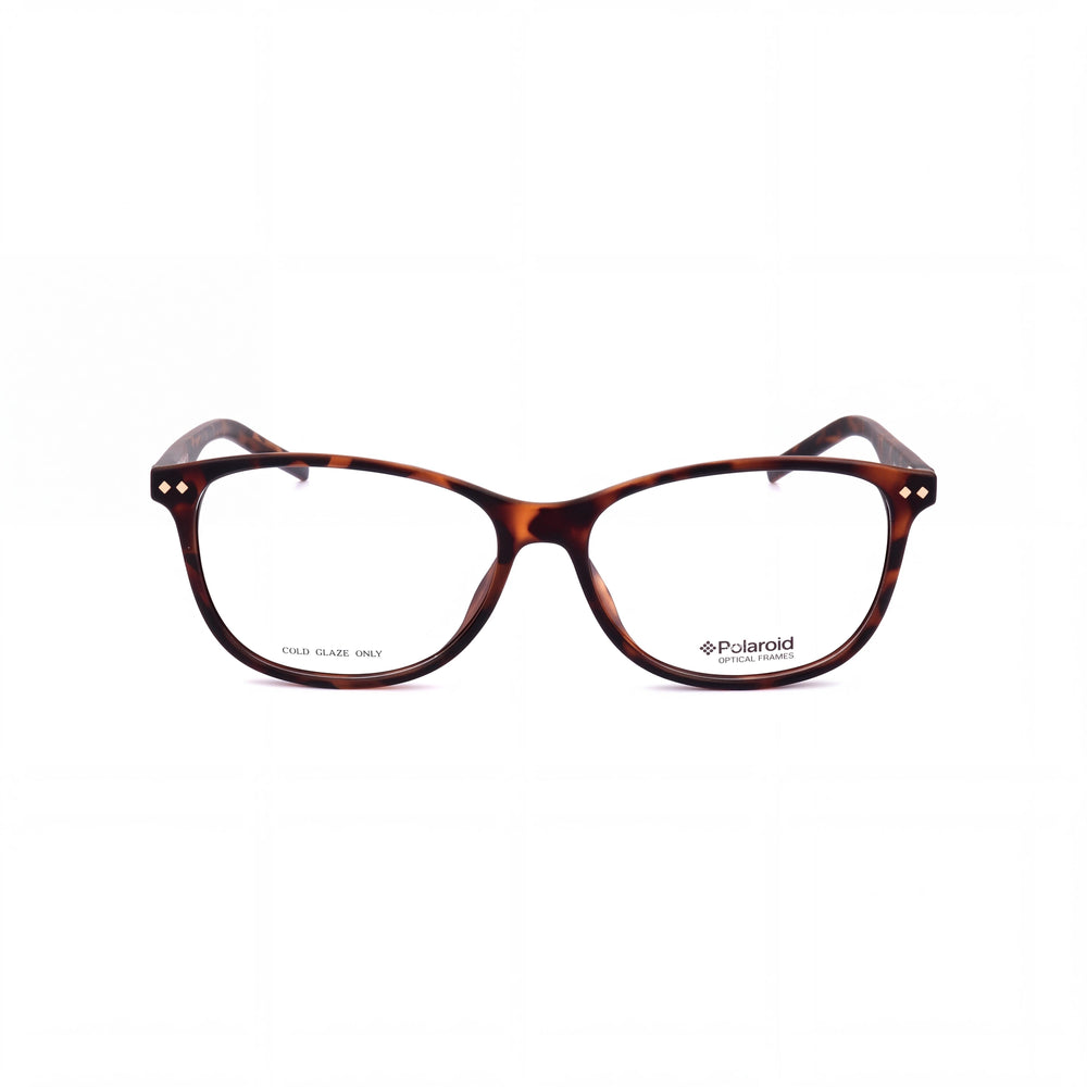 Polaroid 100338 Women's Havana Polyamide Inj Optical Spectacle Frame with Non- Lenses 55mm
