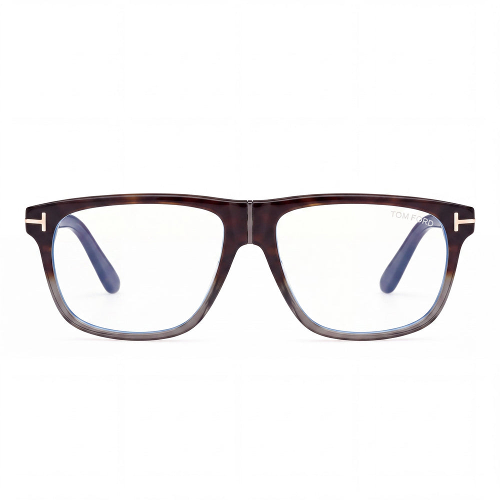 Marcolin FT5978-B Classic Unisex Non-Polarized Sunglasses with Blue Filter Plastic Dark Havana Frame 56mm