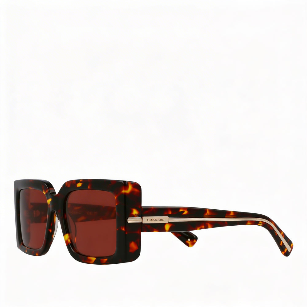 Ferragamo Sf2032s Unisex Titanio Montura Dark Tortoise con Lentes No Polarizadas UV 400 55-19-140