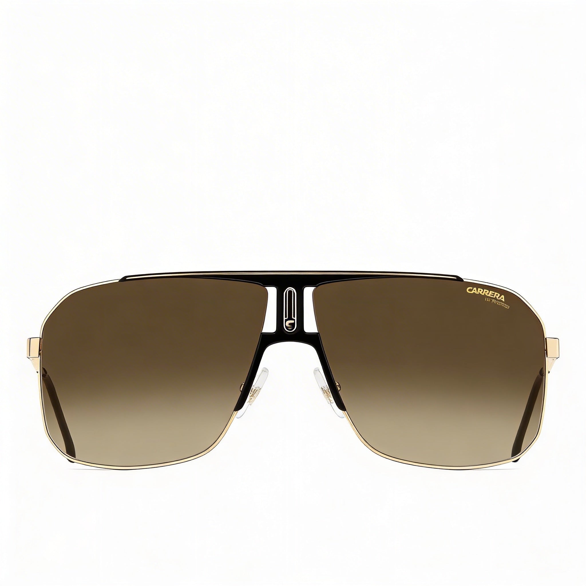 Carrera 1043/S Men's Lightweight Stainless Steel UV Protected Black Gold Brown Shaded Sunglasses 65mm, Photo 3