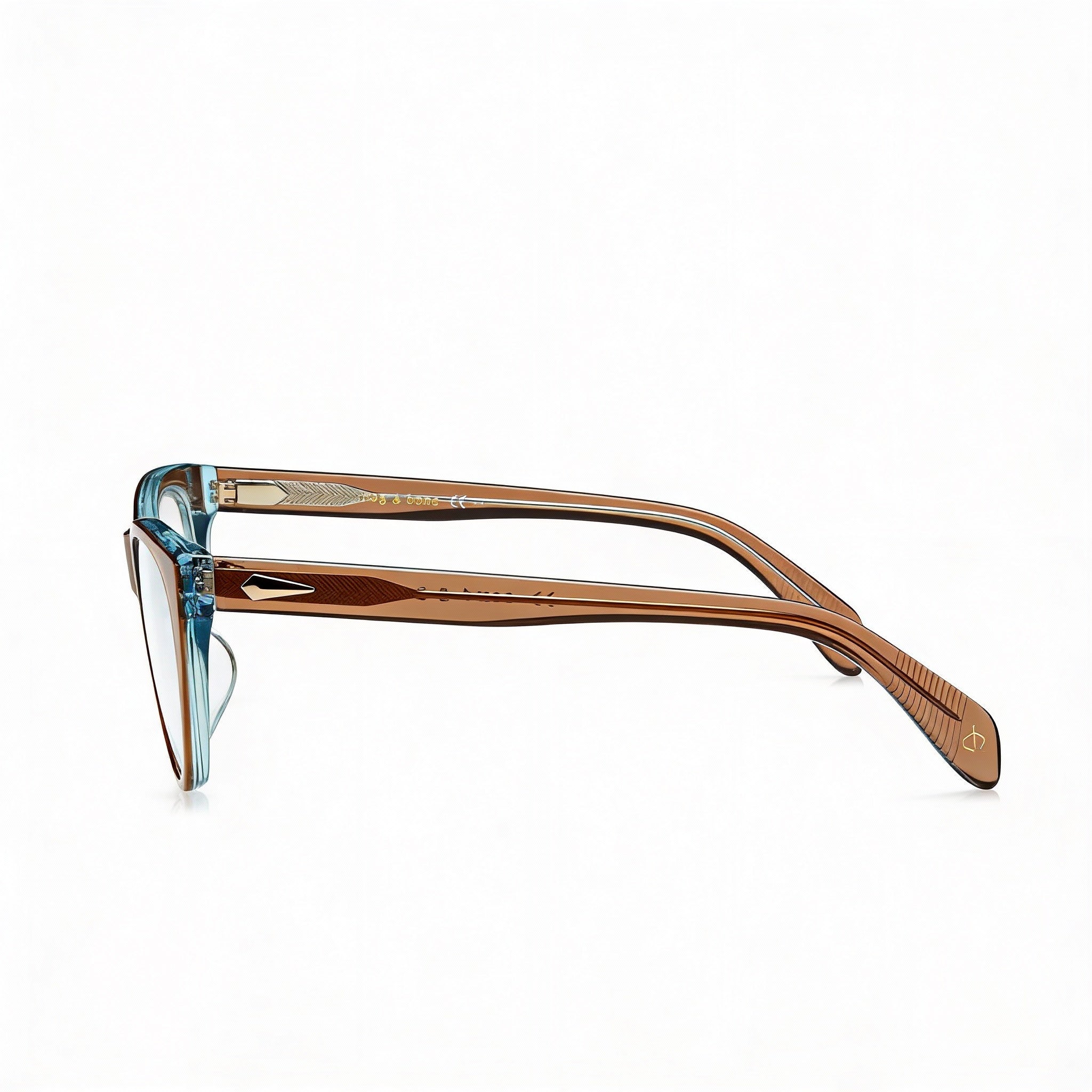 rag & bone Modern Women's Brown Acetate Frame Sunglasses with Polycarbonate Lenses - Size 51-17-140, Photo 3