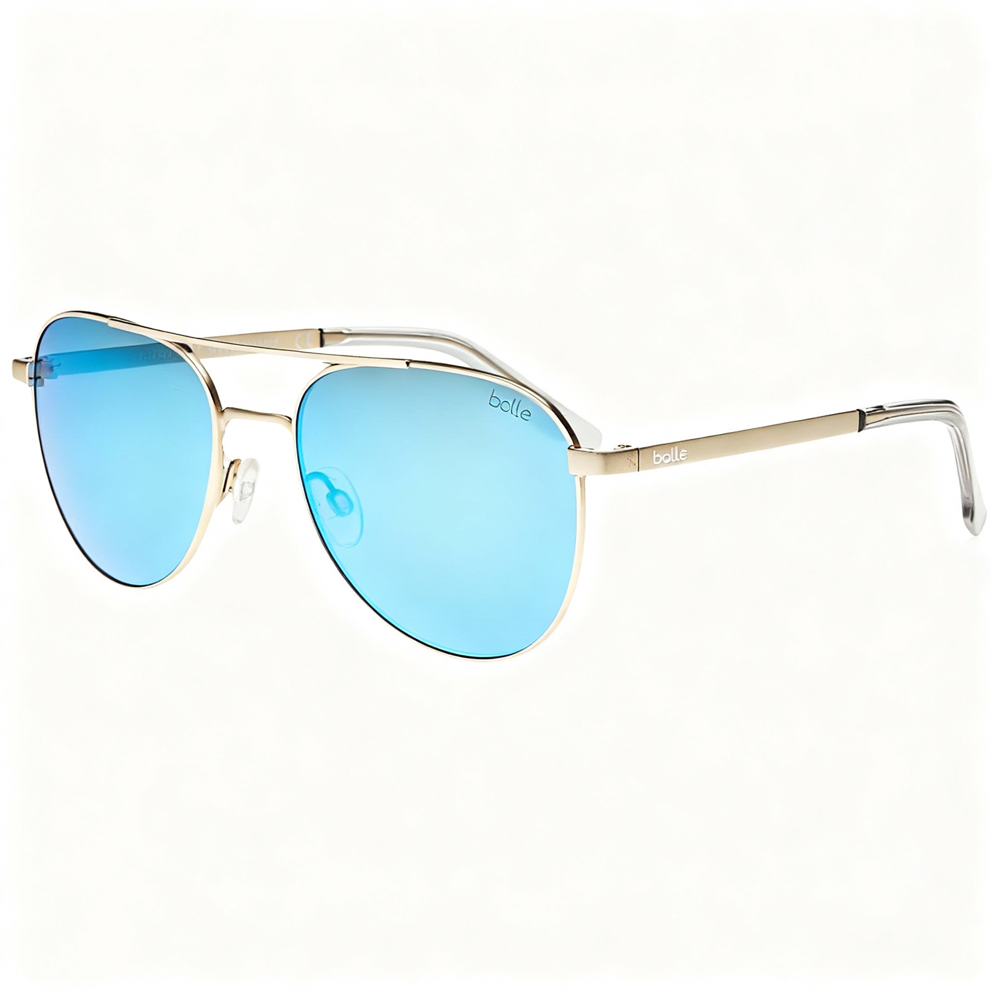 bollé Classic Unisex Sunglasses, Matte Sand Plastic Frame, TNS Ice Grey Non-Polarized Anti-Reflective Lenses, 60mm, Photo 3