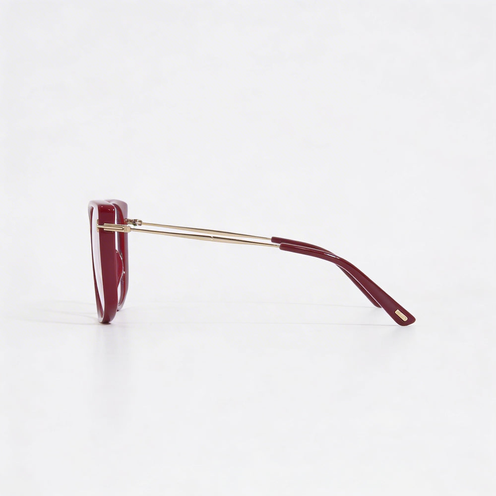 Tom Ford FT5816-B Women's Cat Eye Plastic Shiny Fuchsia Rose Gold Blue-Light Block Eyeglasses 53mm