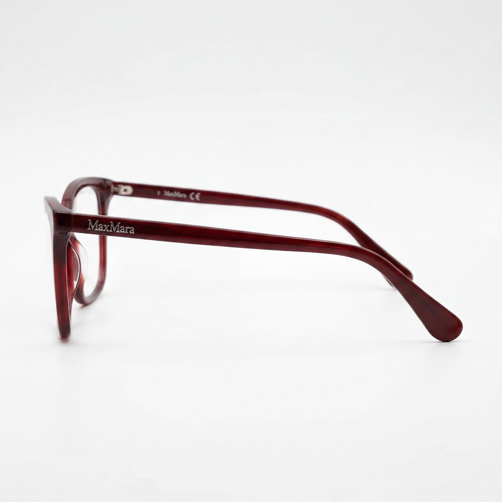 MaxMara MM5060 071 Women's Cat Eye Plastic Eyeglasses Bordeaux 54-16-140