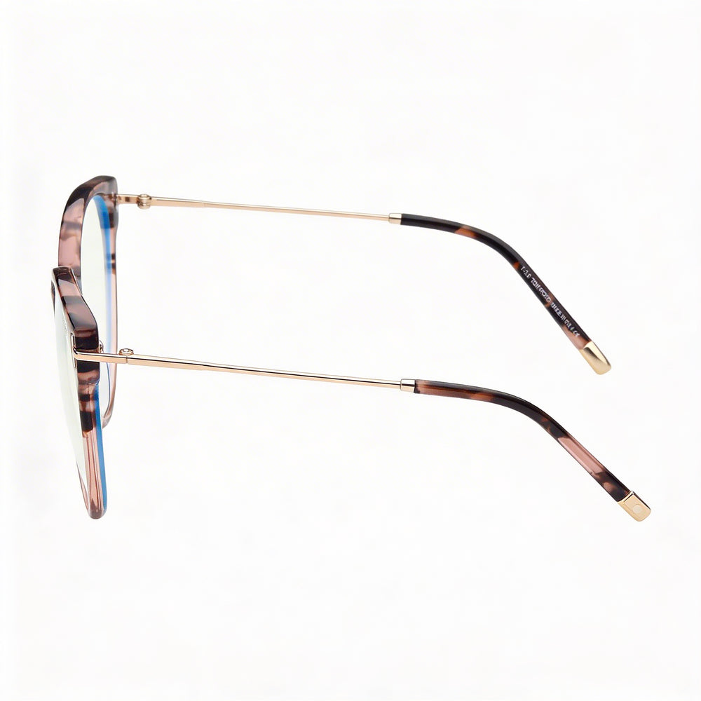 Tom Ford FT5770-B Gafas de Plástico con Bloqueo de Luz Azul para Mujer Rosa Oro Blush Havana 54mm