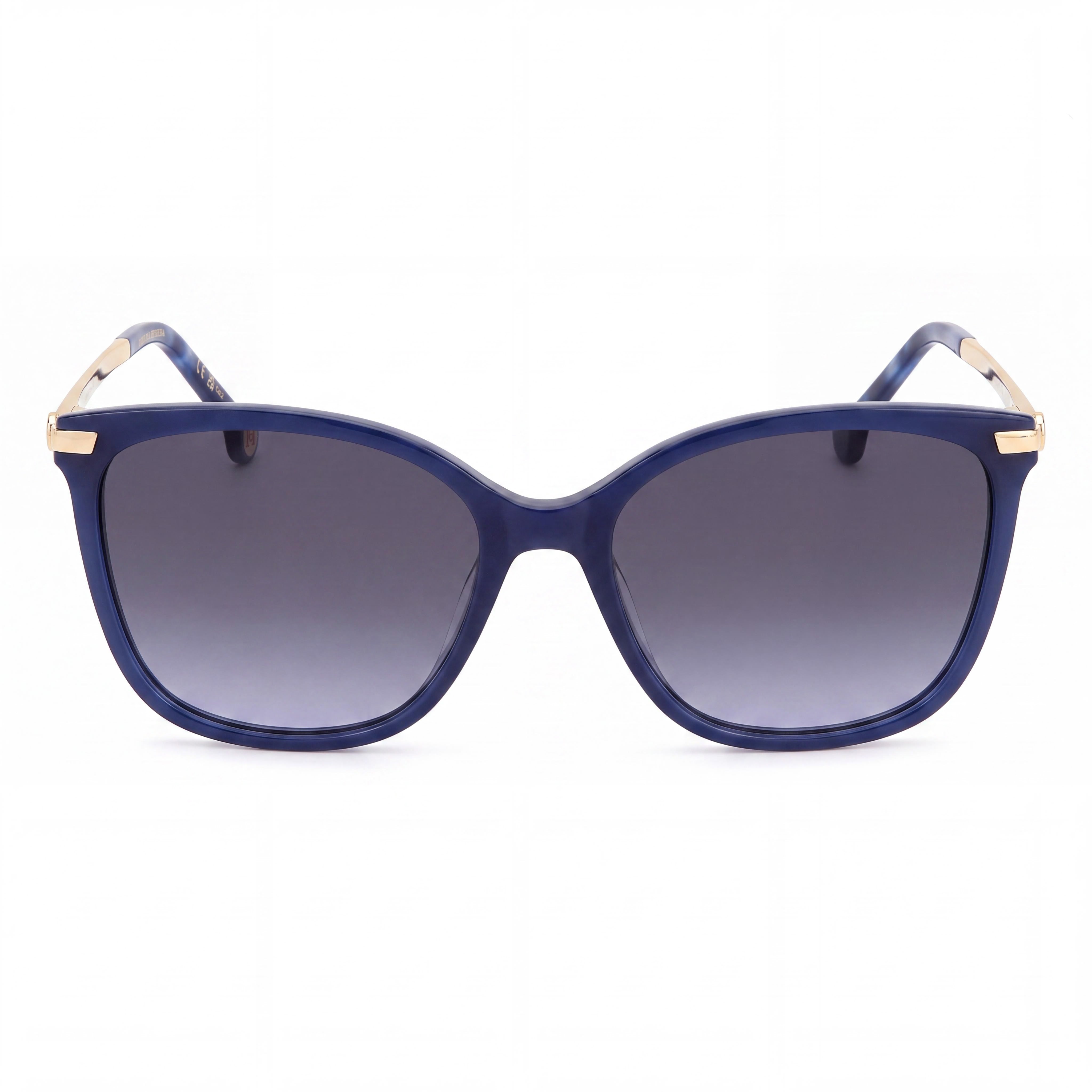 Carolina Herrera Modern Women's Acetate Blue Frame Grey Azure Lens Sunglasses, Photo 2