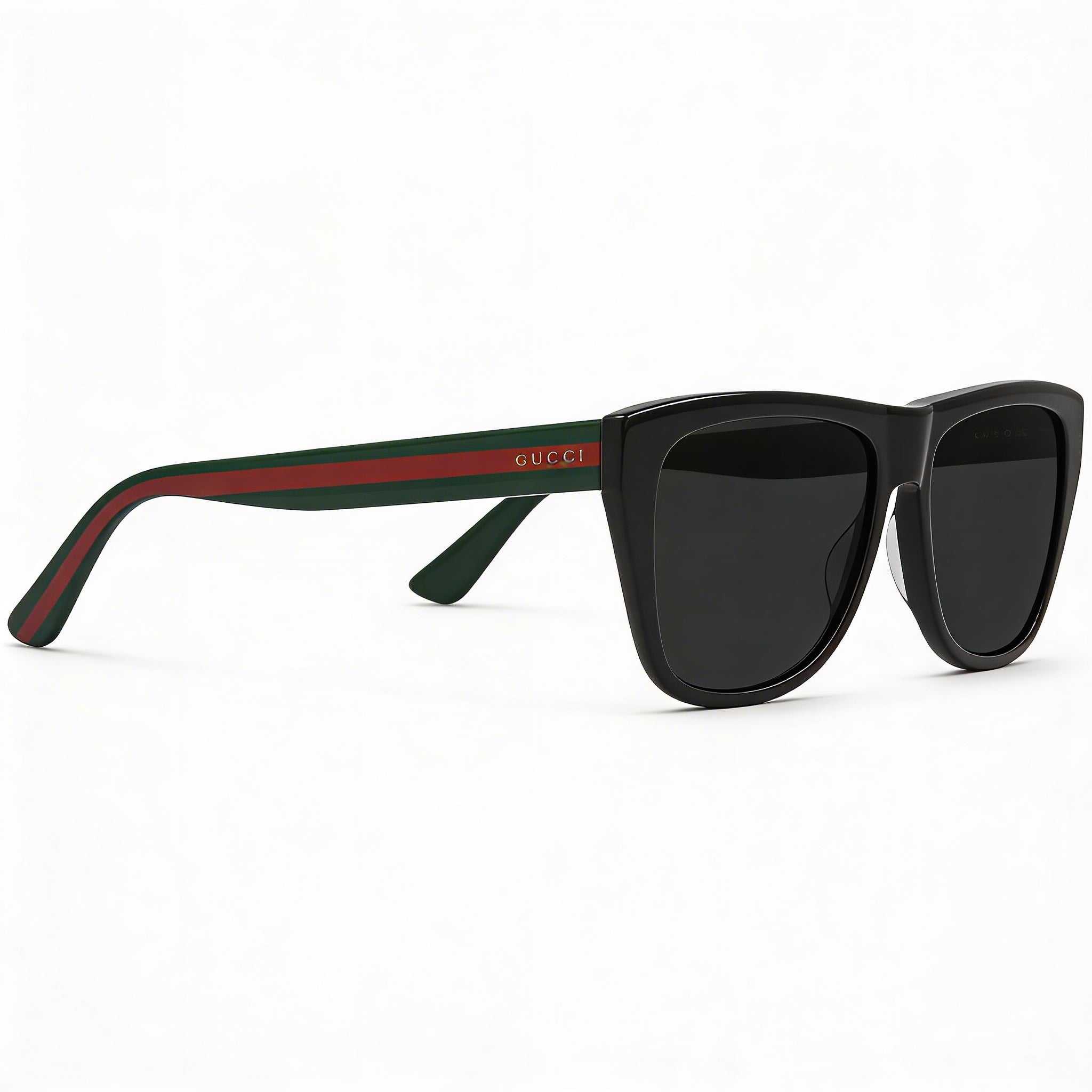Gafas de sol unisex Gucci GG0926S con montura cuadrada de plástico, lentes UV, color negro, verde y gris, 57 mm, Photo 2