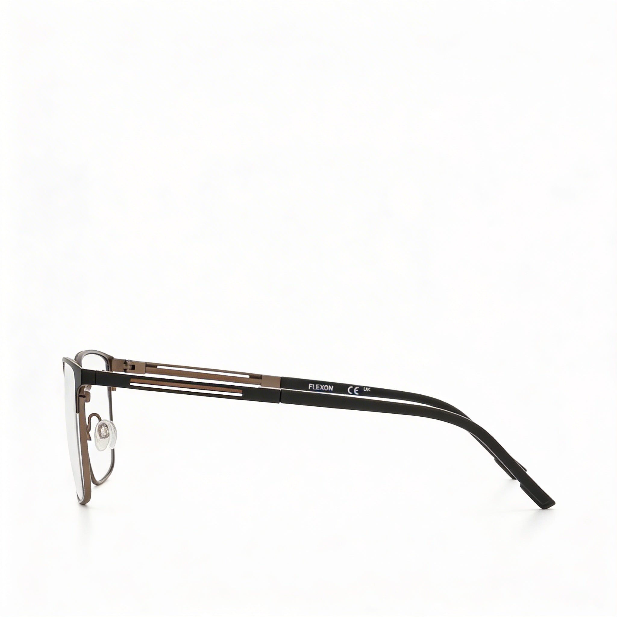 Flexon E1160 Men's Prescription Eyeglass Frames, Matte Black Finish, Lens Width 57mm, Bridge 18mm, Temple Length 150mm, Photo 3