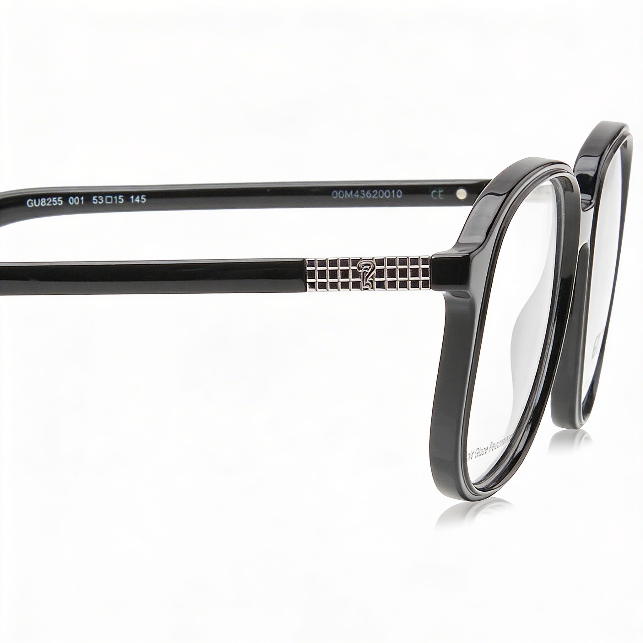 Gafas GUESS Casual Unisex con Montura de Plástico Negro de 53 mm - Listas para Receta, Lentes de Demostración Transparentes, Photo 2