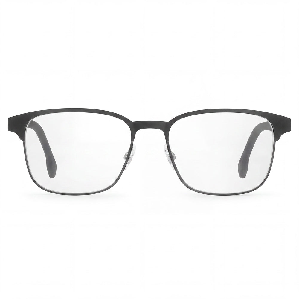 Carrera Carrera 138/V Gafas ópticas unisex con montura rectangular de metal negro mate, tamaño 54-17-150 mm