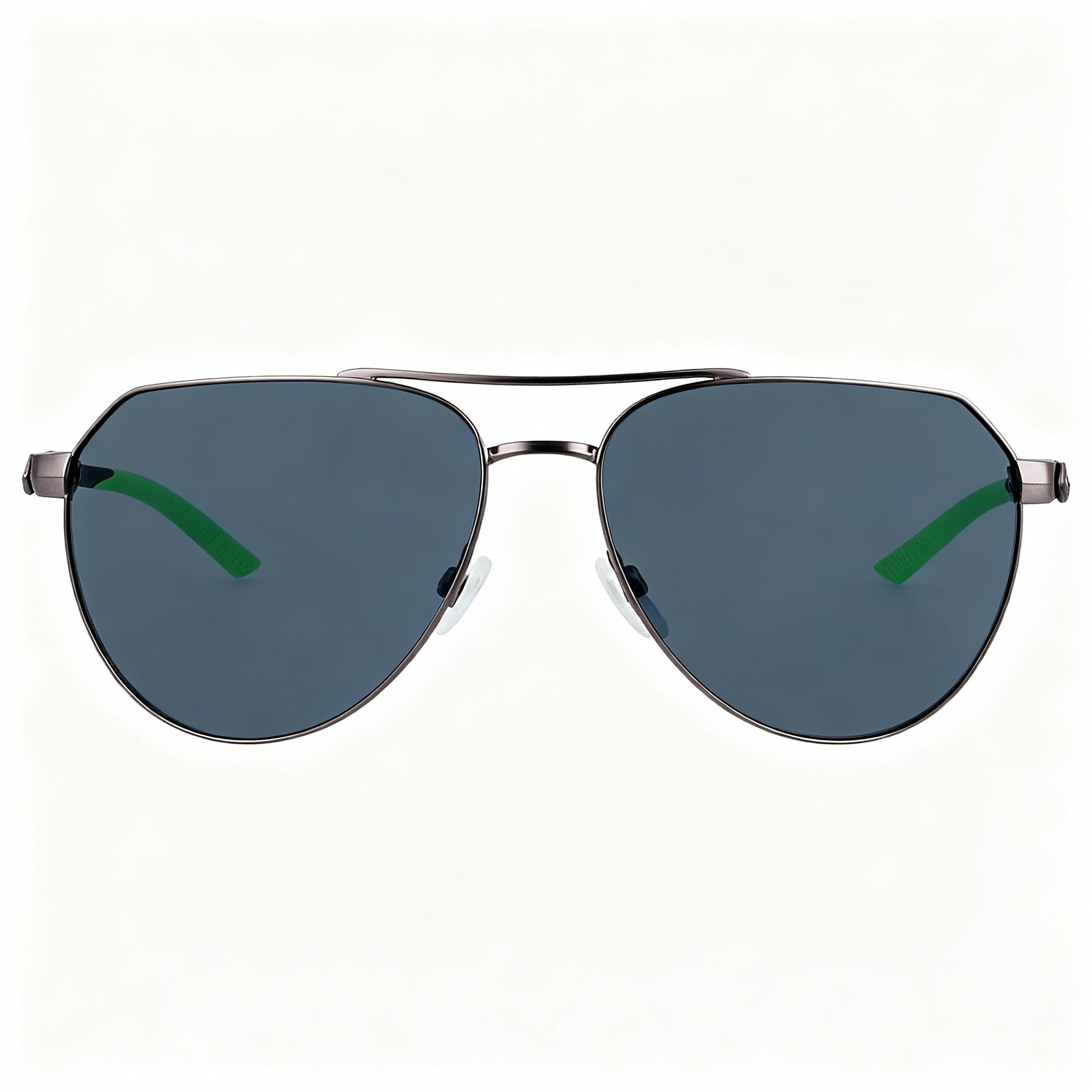 Nike Club Nine Unisex Satin Gunmetal Grey Metal Pilot Sunglasses with Grey Lens, 60-15-140mm, Photo 3