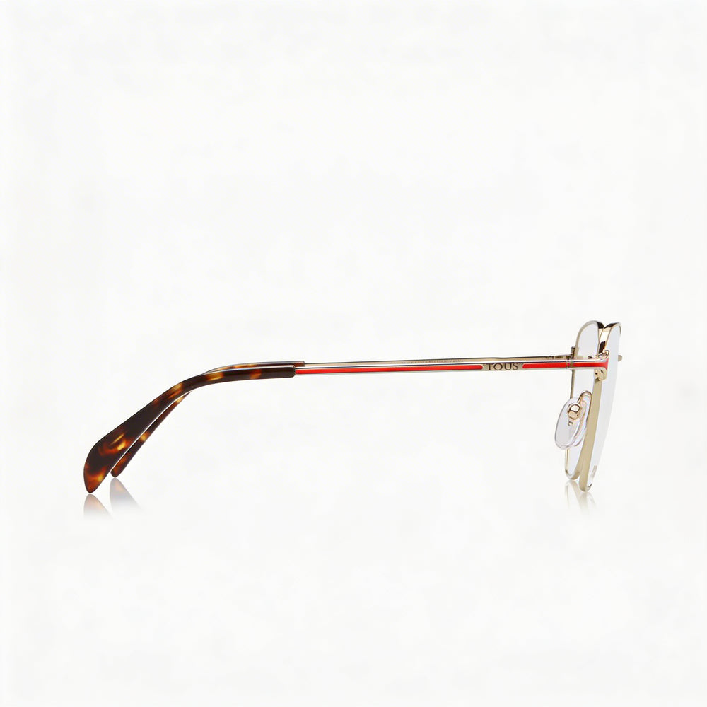 Tous Classic Women's Metal Frame Eyeglasses Light Gold With Coloured Parts 53-17-135