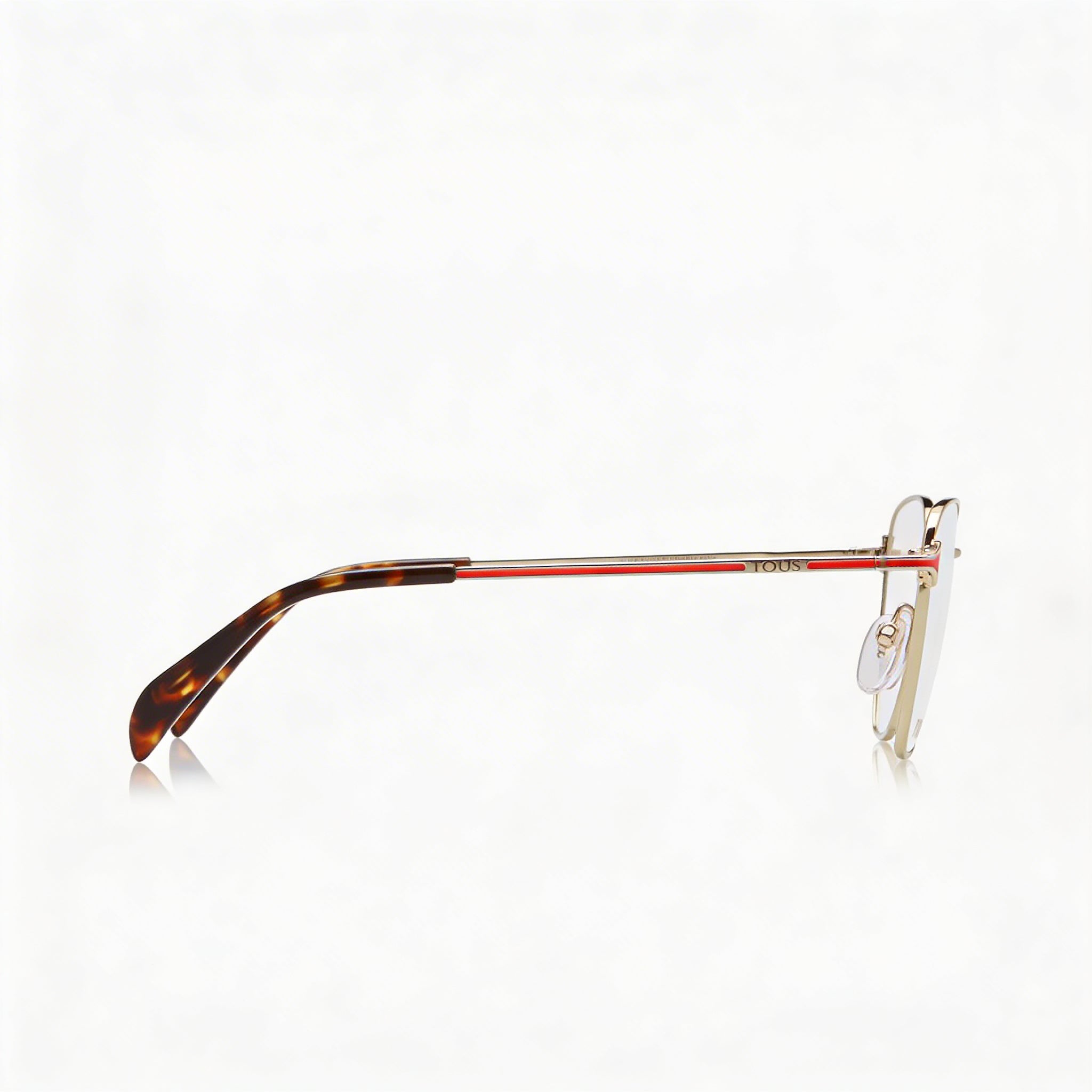 Tous Classic Women's Metal Frame Eyeglasses Light Gold With Coloured Parts 53-17-135, Photo 3