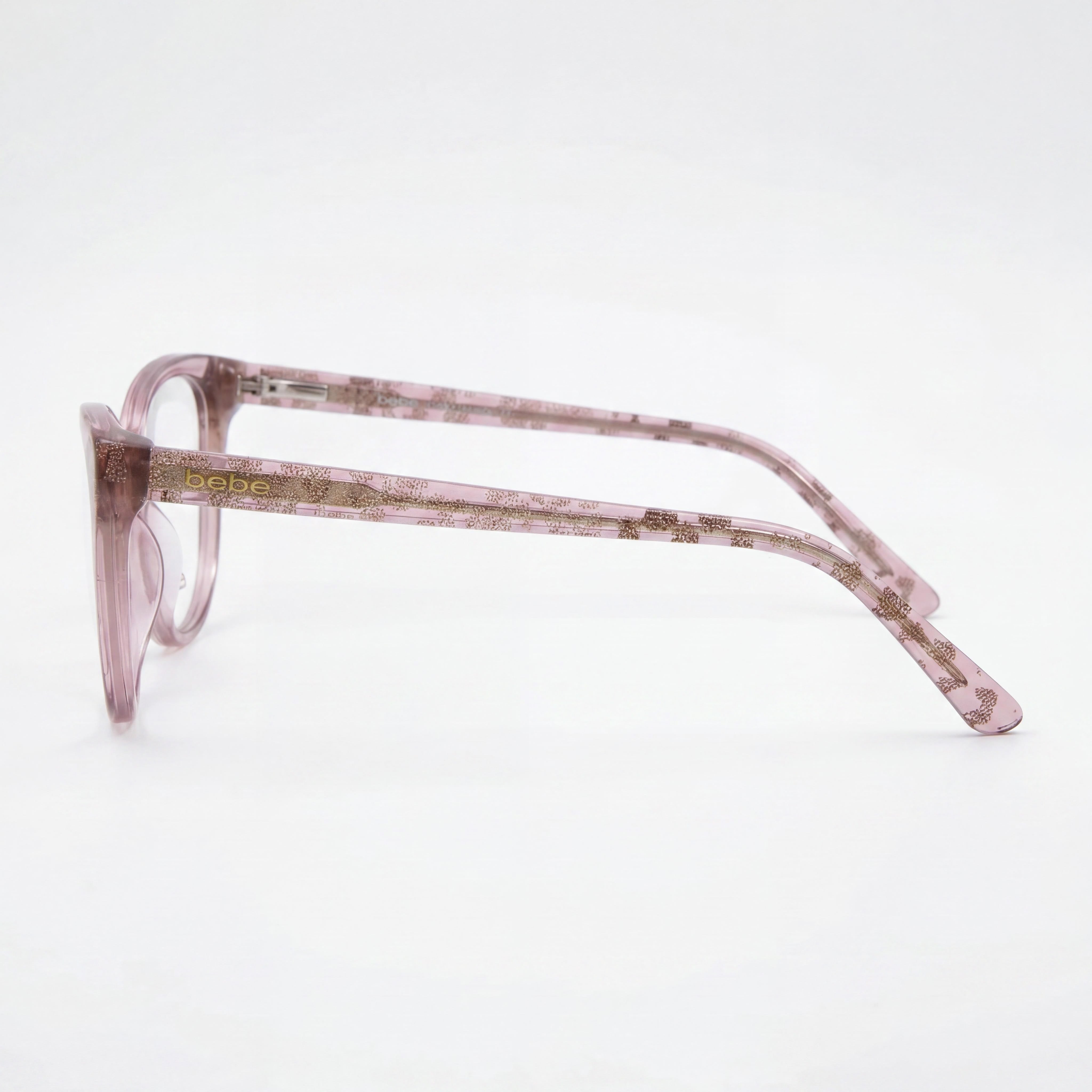 bebe Bb5208 Women's Full Rim Cat Eye Eyeglasses, Topaz Animal Acetate Frame, Lens Width 52mm, Bridge 17mm, Temple 135mm, Photo 2