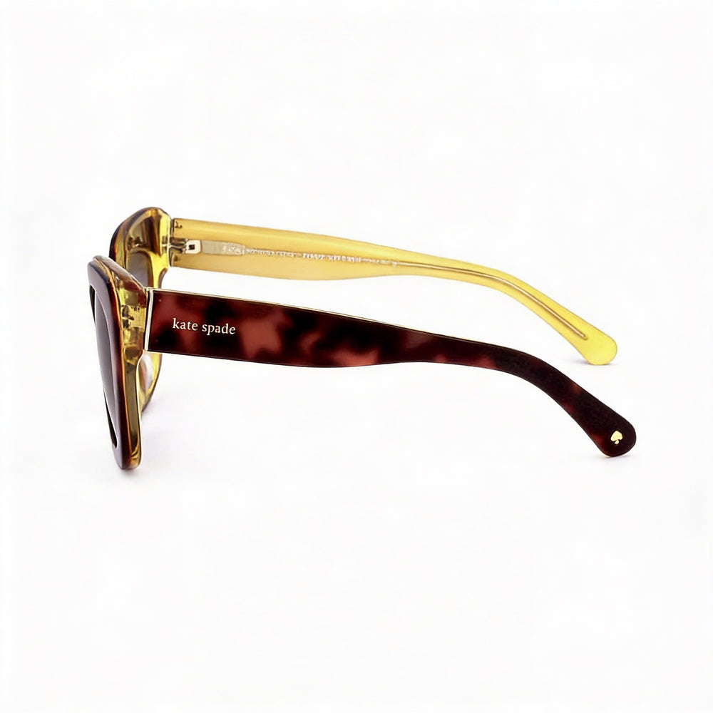 Kate Spade New York MARIGOLD/S Gafas de sol de mujer marrones havana de acetato con protección UV y cristales marrones degradados de 51mm