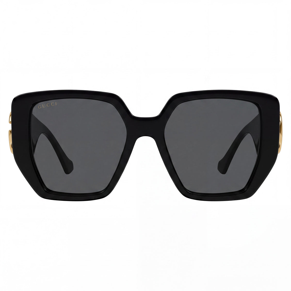 Gucci GG0956S Contemporary Women's Black Grey Cat Eye Full Rim Plastic Non-Polarized Sunglasses 54mm, Photo 2