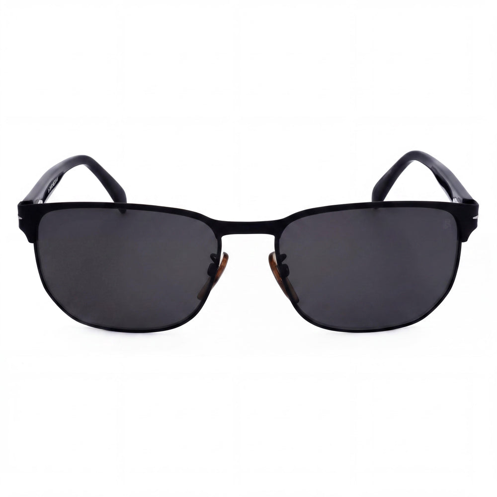 Gafas de Sol Polarizadas David Beckham Db 1131/S de Metal para Hombre, Negro Mate, Plateadas, 59mm