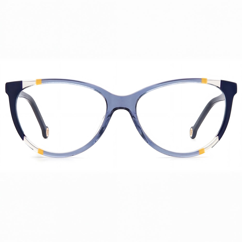 Carolina Herrera CH 0064 Women's Acetate Blue Orange Optical Frames with , Size 55-16-145mm