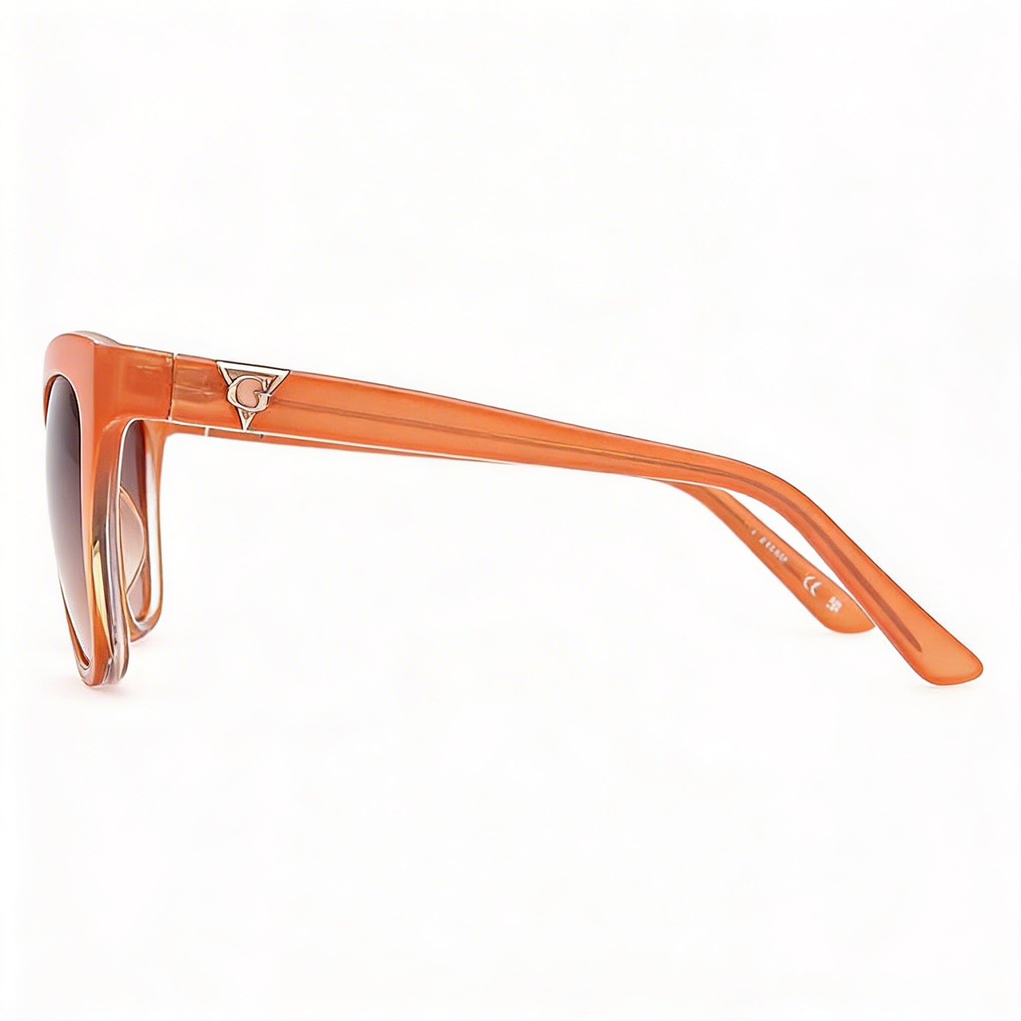 GUESS Gu7878 Gafas de sol de plástico naranja neón para mujer con lentes naranjas, protección UV, 55 mm, Photo 2