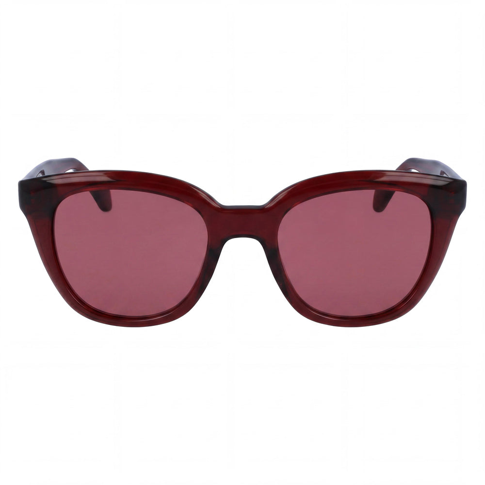 Salvatore Ferragamo Ojo de Gato de Hombre de Acero Inoxidable Policarbonato Rojo Transparente No Polarizado 52mm