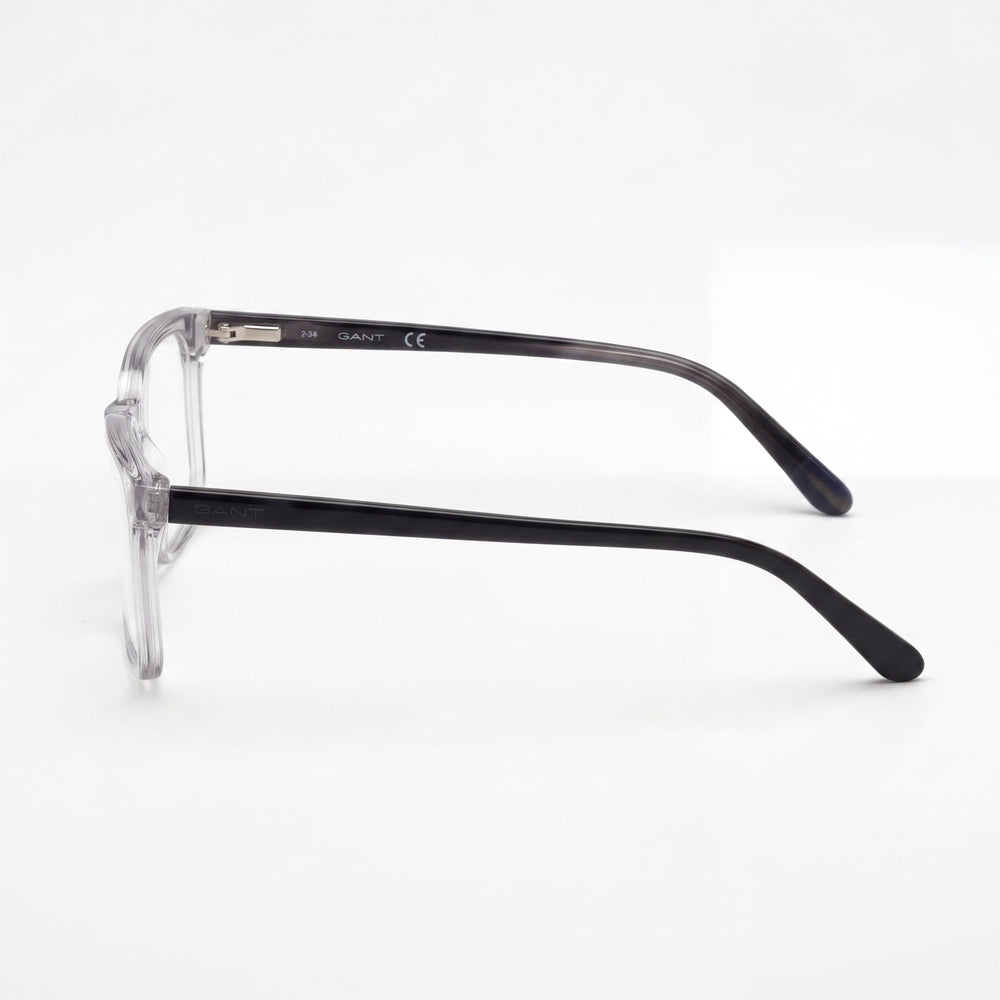 GANT Classic Men's Eyeglasses with Grey Black Plastic Frame and Polycarbonate Non- Lenses 53mm