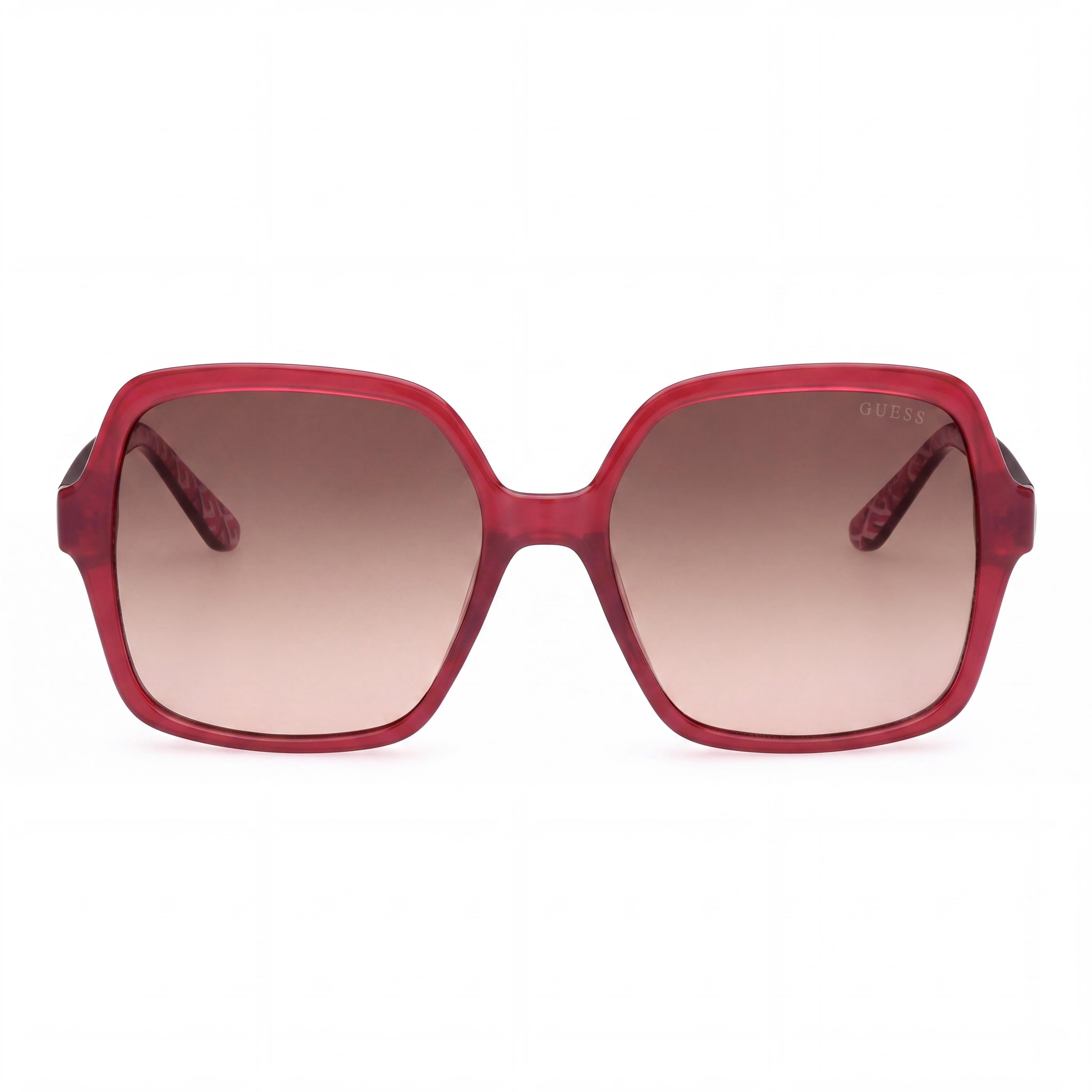 GUESS Unisex Square Full Rim Composite Frame Polycarbonate Lens Shiny Bordeaux UV 400 Sunglasses 57mm, Photo 2