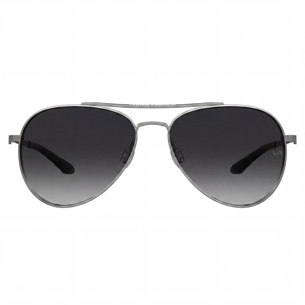 Gafas de sol unisex Under Armour UA 0007/G/S de acero inoxidable con montura gris rutenio oscuro y lentes grises de 59 mm con protección UV.