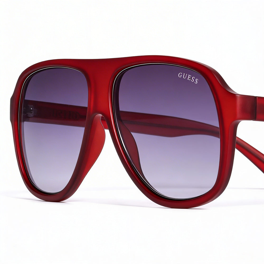 Guess Classic Men's Burgundy Red Plastic Frame Polarized, Scratch Resistant, 100% UV Protection Sunglasses